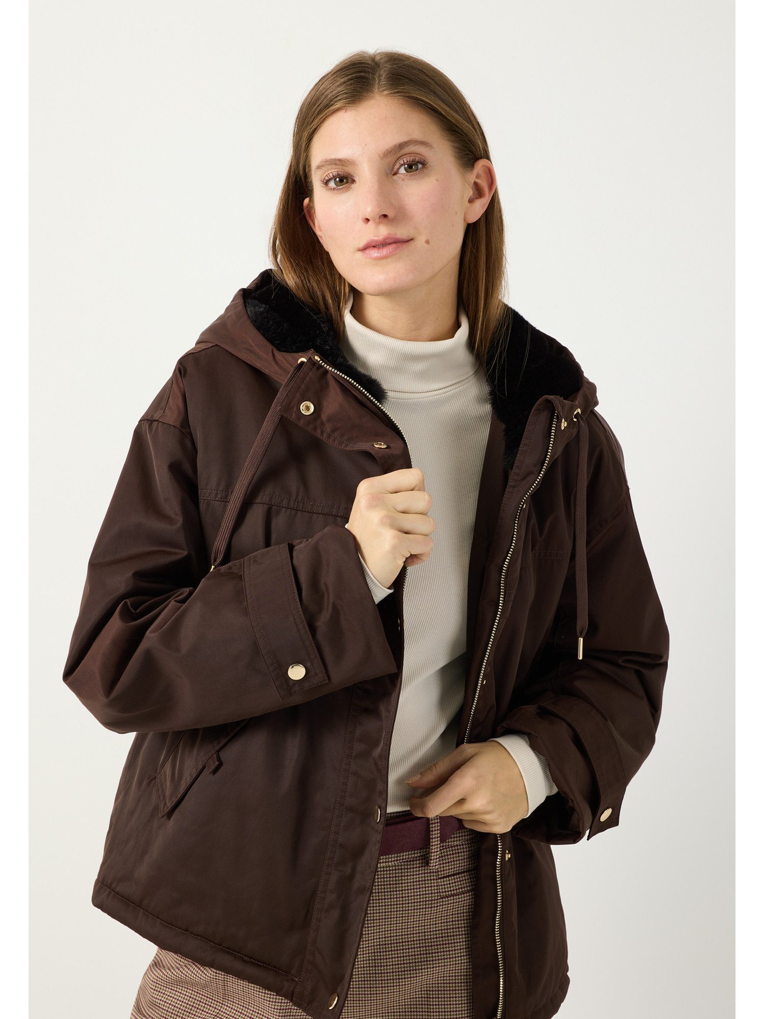 MORE&MORE Blouson coole, kurze Jacke, Kapuze