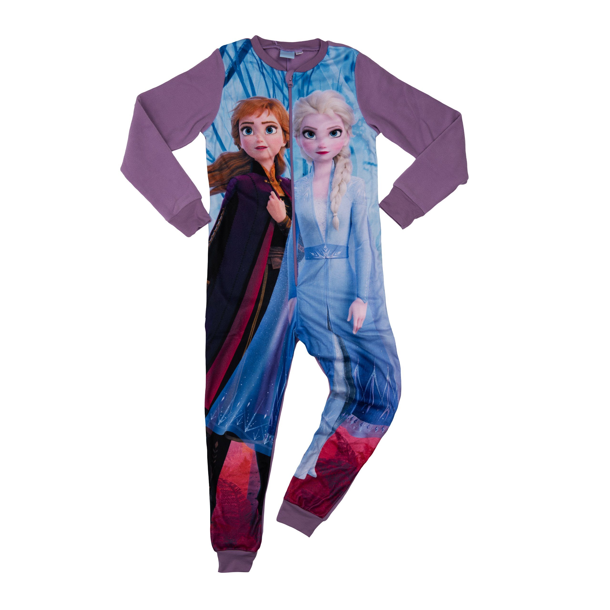 United Labels® Jumpsuit »Disney Frozen Jumpsuit für Mädchen - Die  Eiskönigin Overall Pyjama Schlafanzug Kinder Lila/Blau«