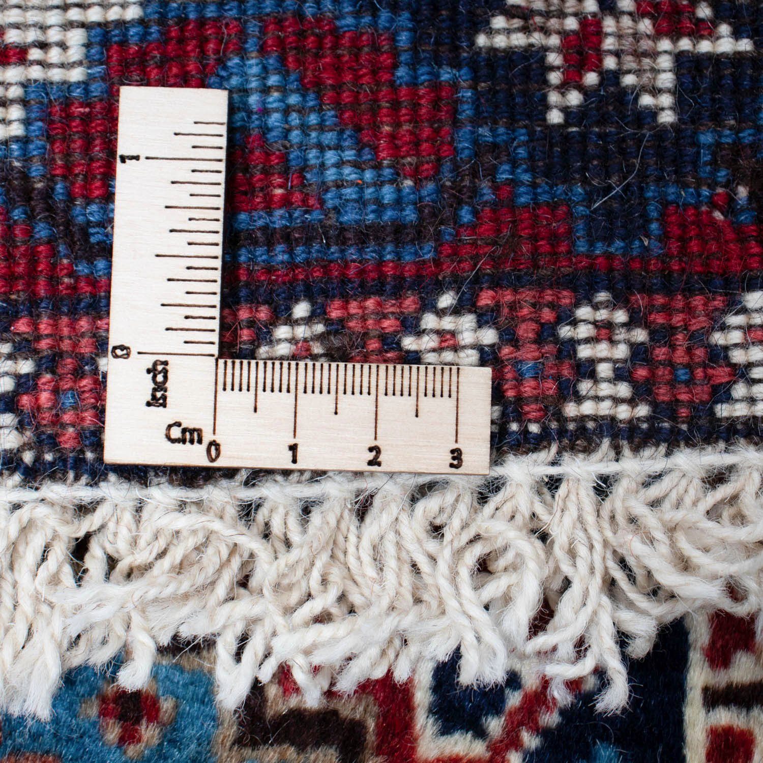 Hochflor-Läufer morgenland, 194 Höhe: rechteckig, Rosso Yalameh 10 scuro mm, x 83 cm, Handgeknüpft Medaillon