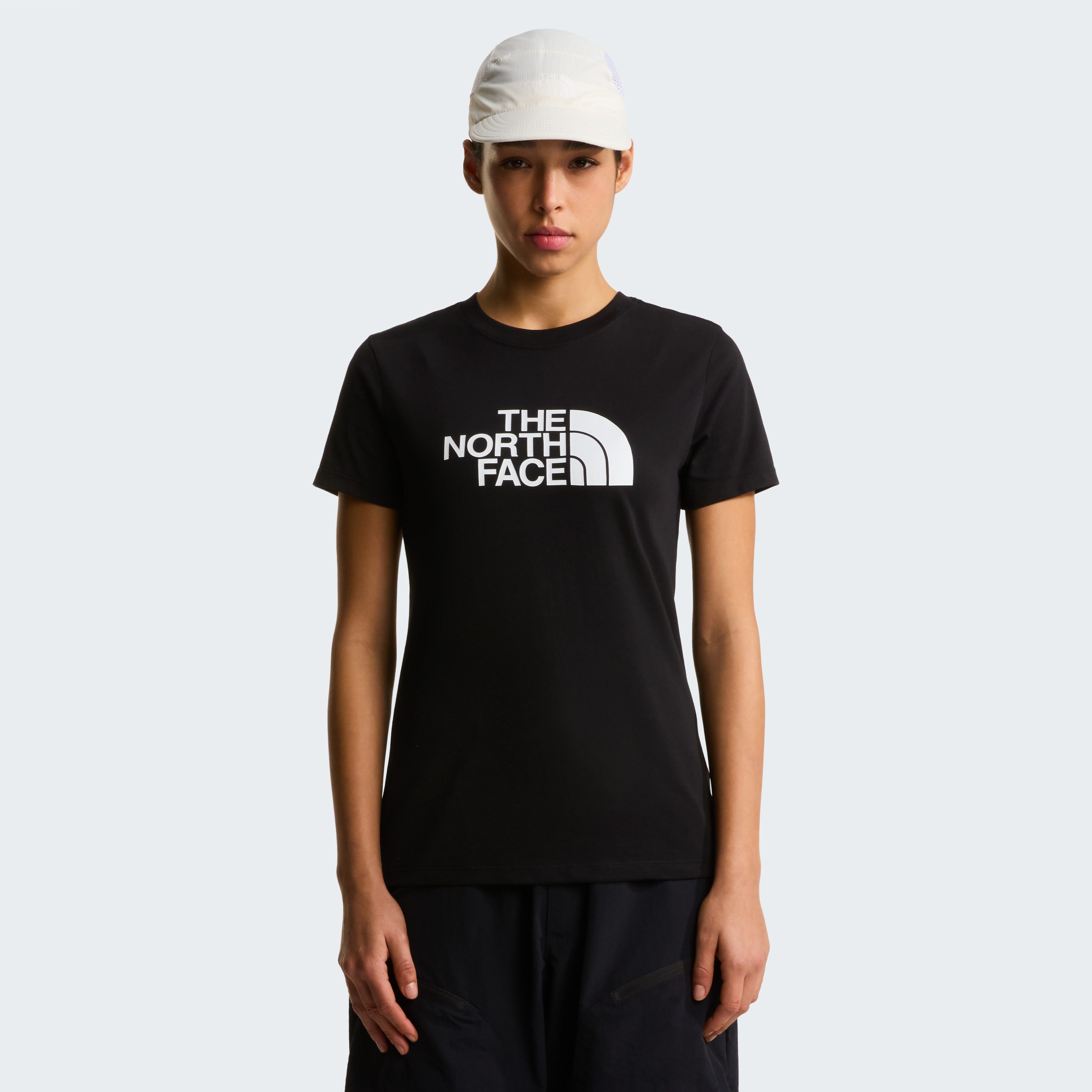 The North Face T-Shirt W EVOLUTION HALF DOME SLIM SHORT SLEEVE TEE (1-tlg) für Erwachsene, sportlicher Stil, aus Baumwolle