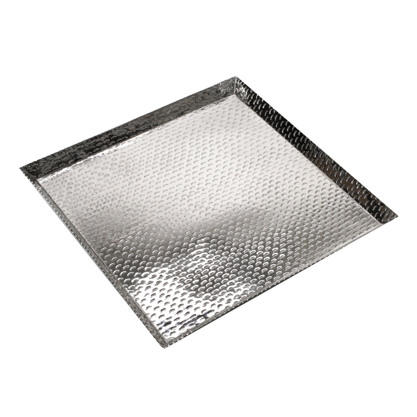 Brillibrum Tablett Tablett gehämmert Aluminium Halbmond Serviertablett Dekotablett