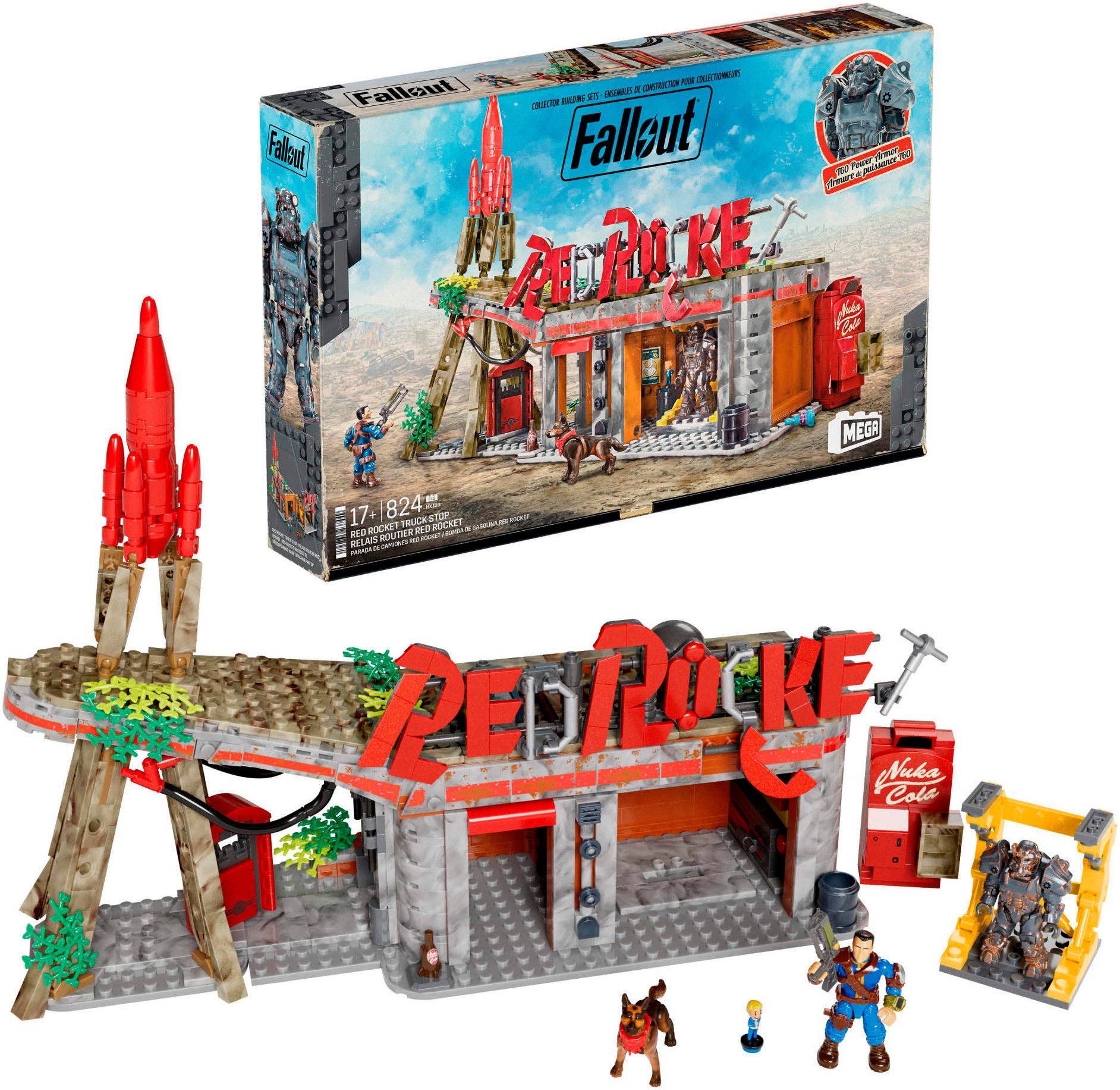 MEGA MEGA Fallout Red Rocket Bauspielzeug-Set mit 2 Actionfiguren Konstrukt günstig online kaufen