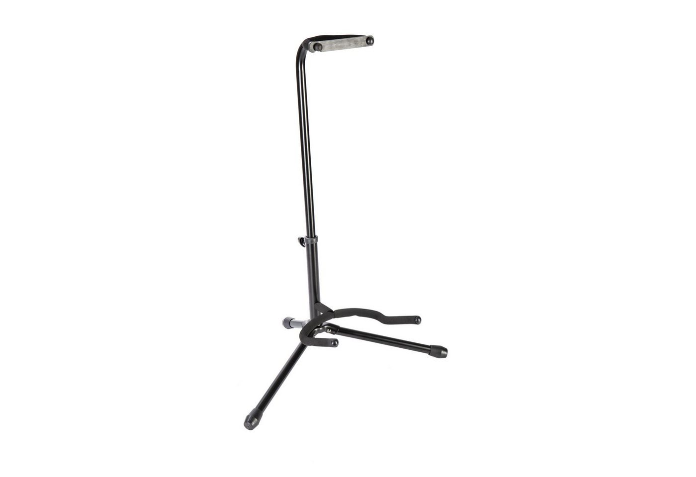 MUSIC STORE Gitarrenständer, (Universal Gitarrenständer Höhenverstellbar für Akustik- E- und Bassgitarre mit Neck Support und Locking System Schwarz, Zubehör, Ständer), Gitarrenständer, Höhenverstellbar, Neck Support