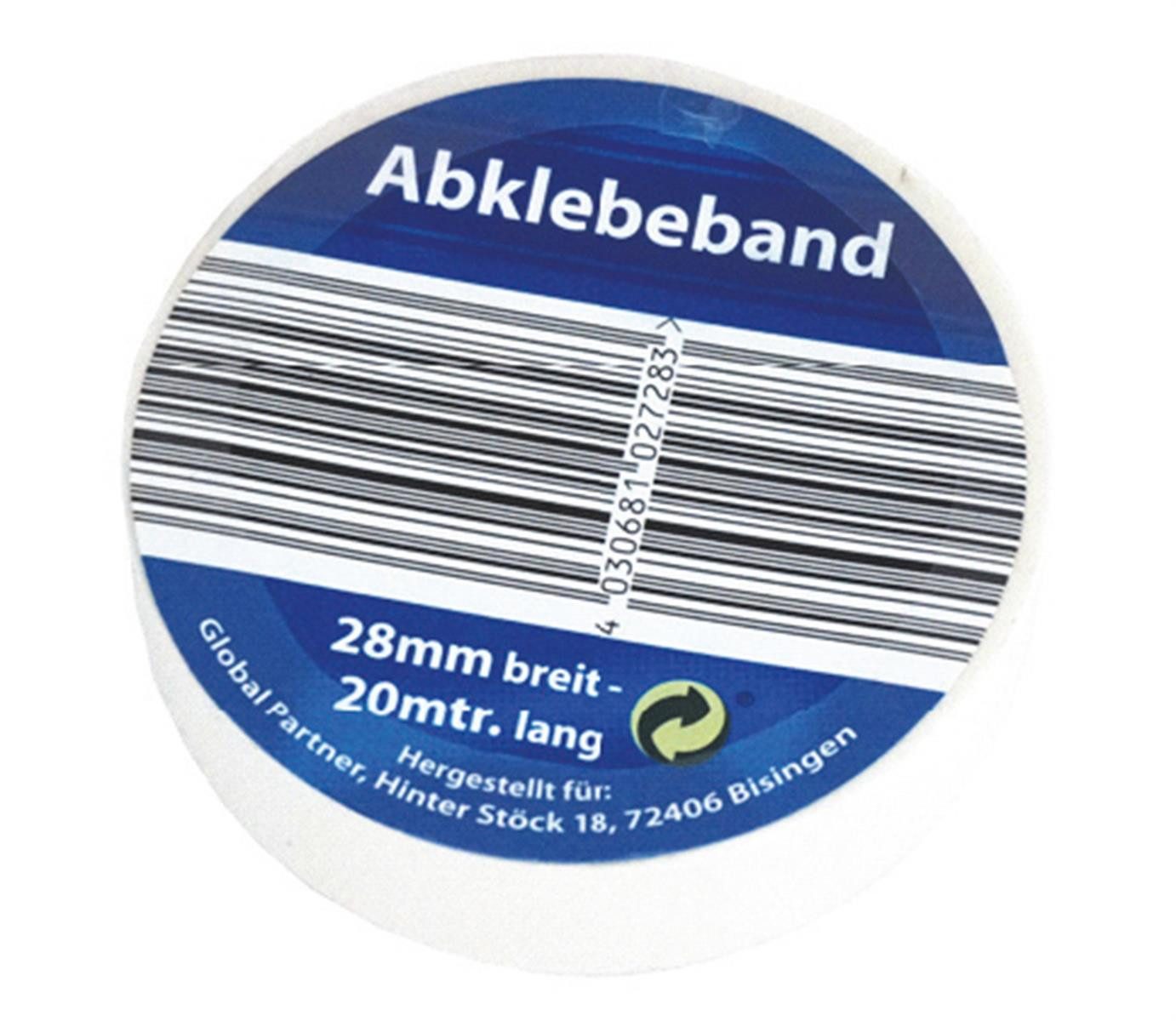 Klebeband Abklebeband 20m x 28mm Gelb - Malerband Kreppband (Rolle, 1-St., Abklebeband) Maler-Feinkreppband Kreppband Abklebeband Maler Gipser