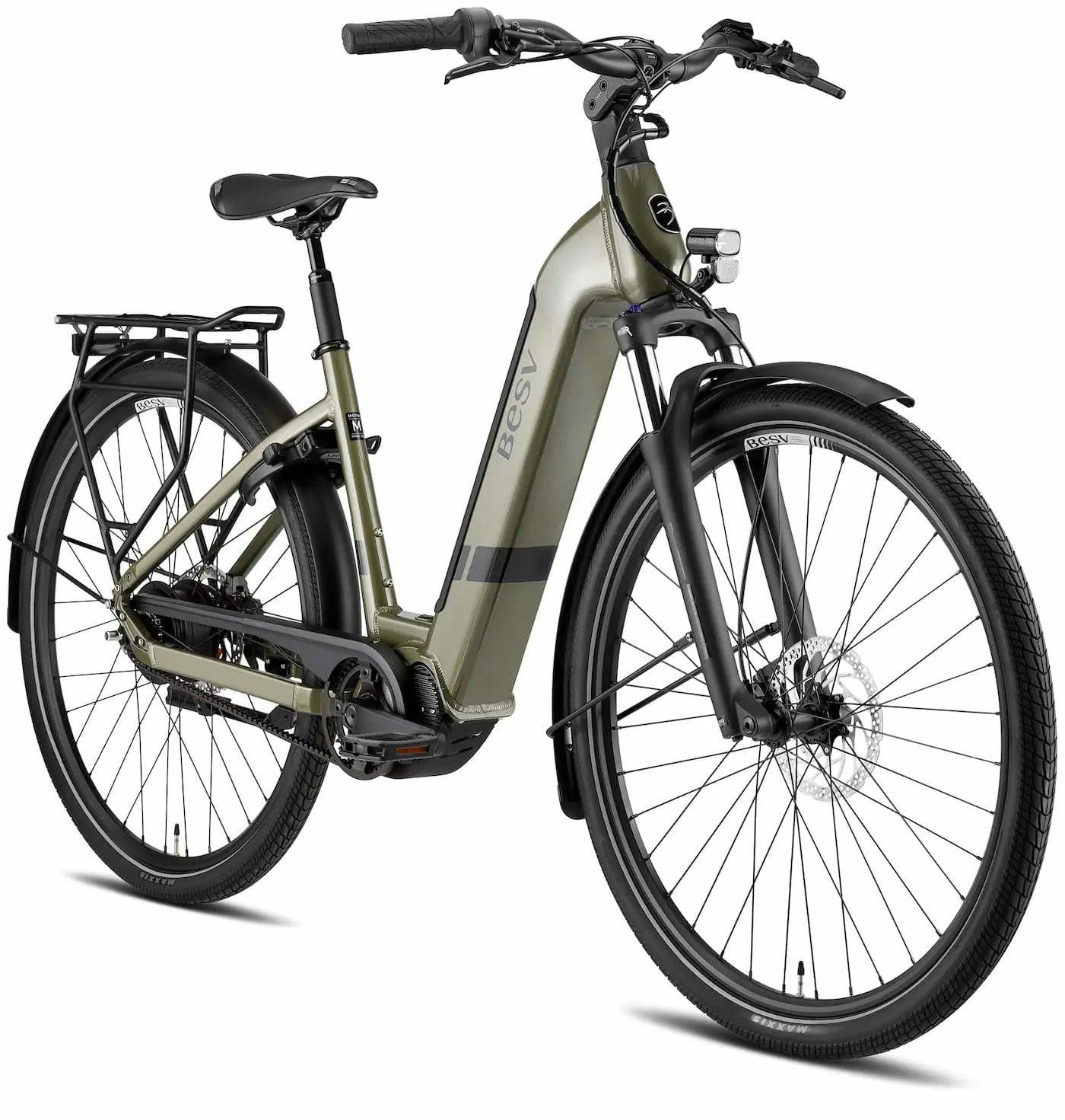 BESV E-Bike Touren Bike CT 1.3 LS metallic khaki 28" 630 Wh Wave, Enviolo ENVIOLO Trekking Schaltwerk, Nabenschaltung