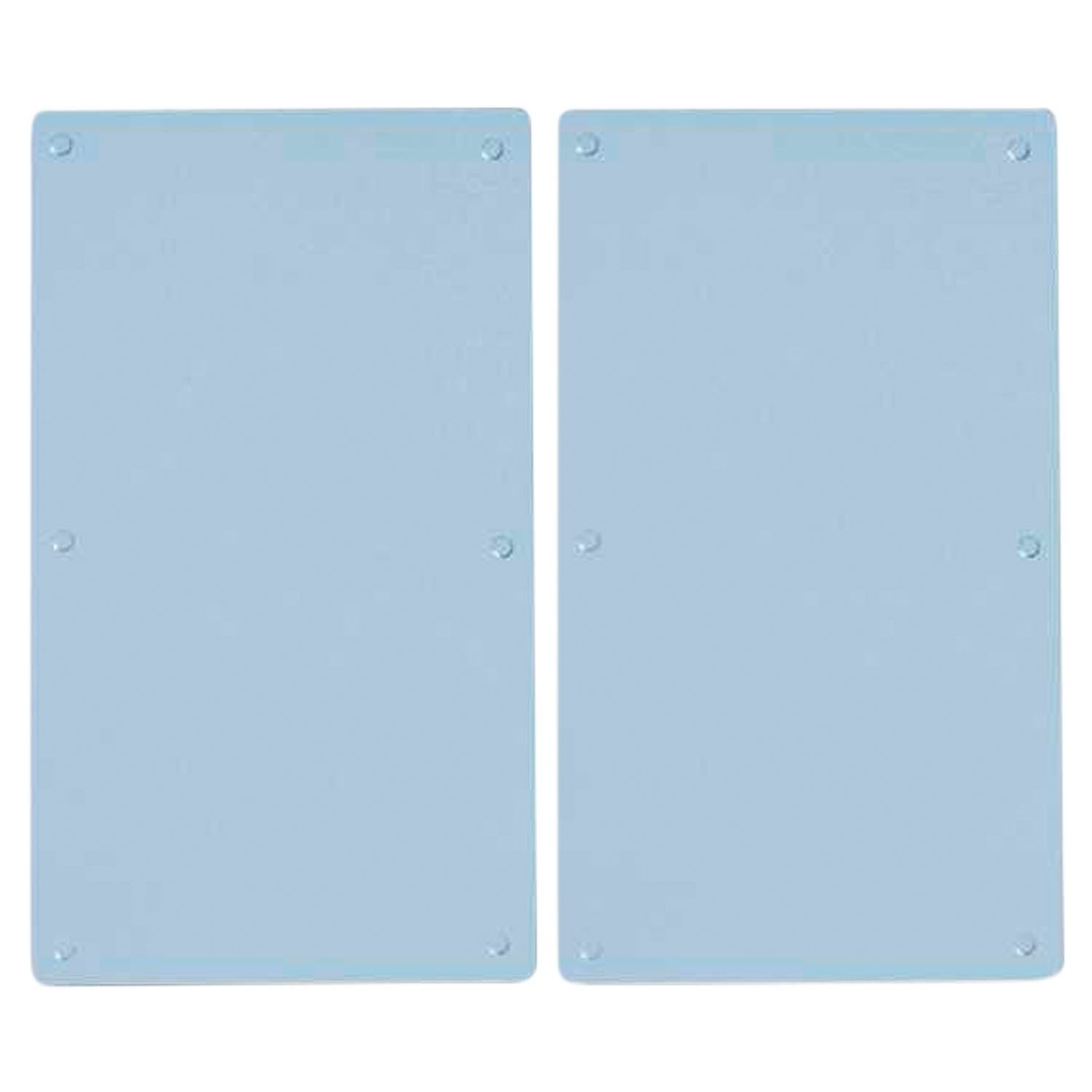 Zeller Present Schneide- und Abdeckplatte DAI, 2er Set, Transparent, mit rutschfesten Füßen, ESG-Sicherheitsglas, je 30 x 52 cm