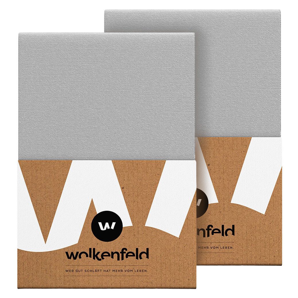 Wolkenfeld Spannbettlaken 100% Baumwolle - 2x günstig online kaufen