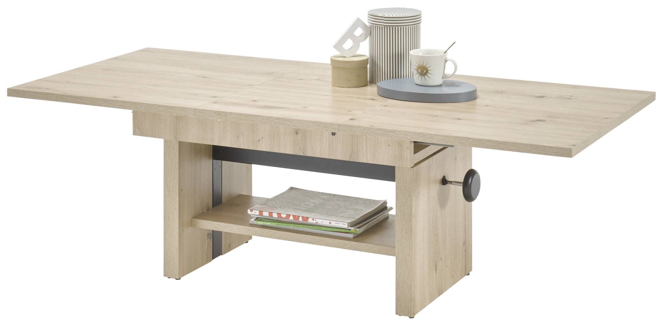 Bega Consult Couchtisch Couchtisch EVENT höhenverstellbar ausziehbar Optik: Artisan Eiche