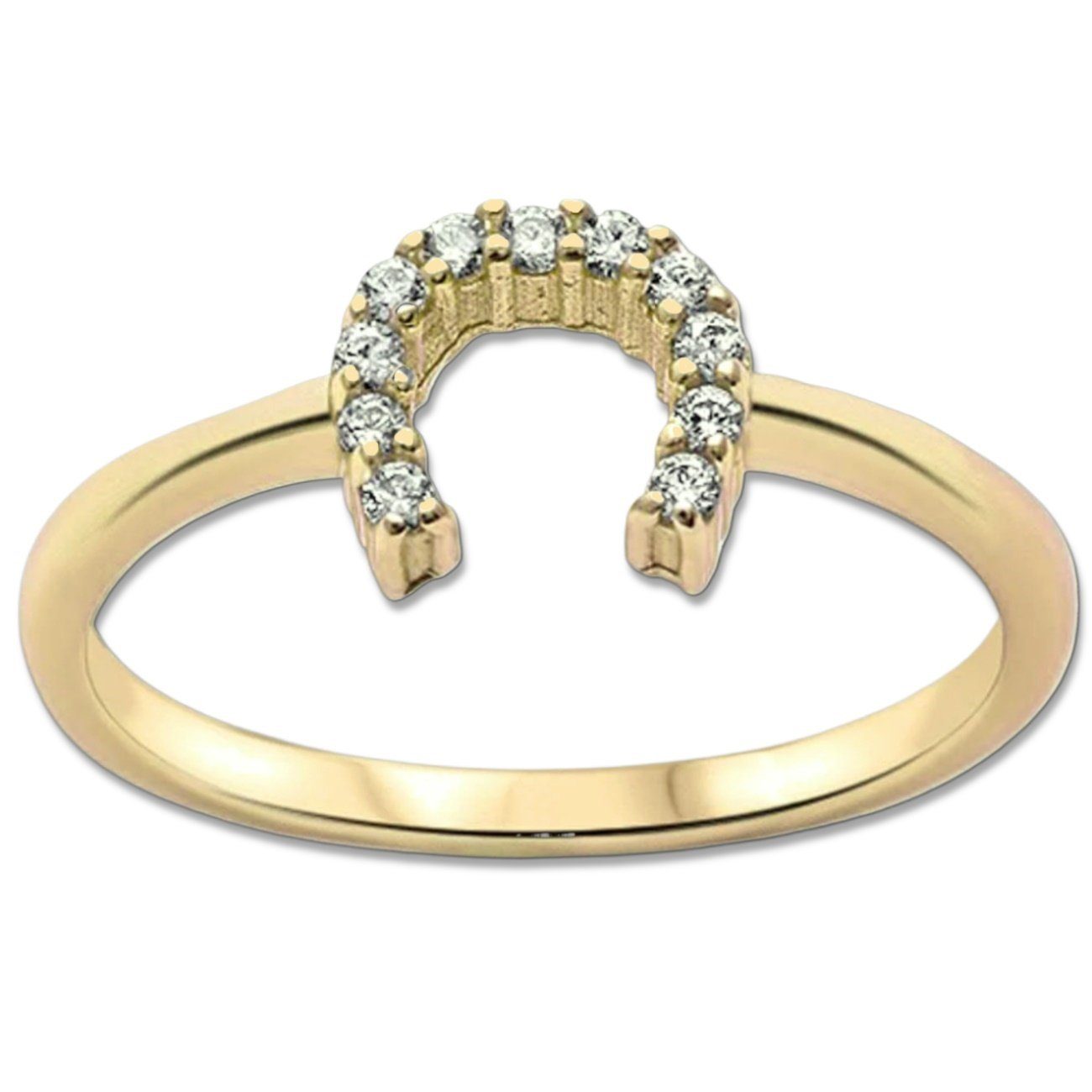 Goldene Hufeisen Goldring Hufeisen Fingerring 18kt günstig online kaufen