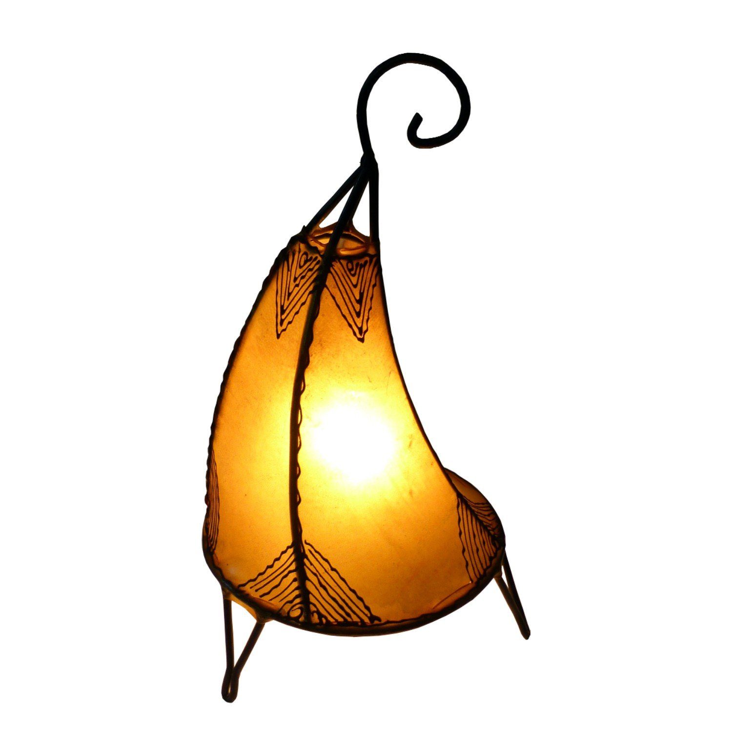 ohne cm, Gelb 35-38 Stehlampe Handgefertigt Warmweiß, SIMANDRA Tissir Orient Ambilight, Leuchtmittel,