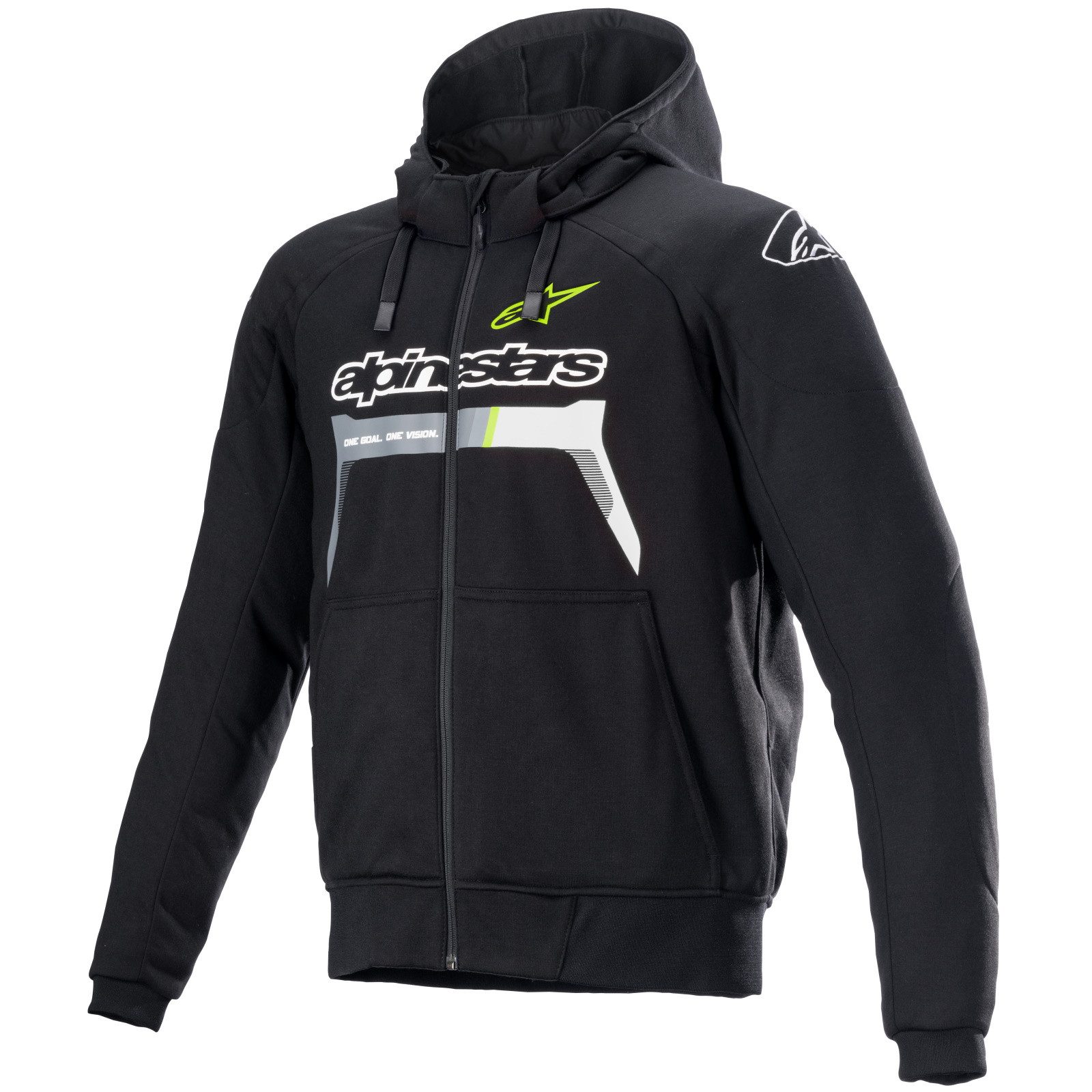 Alpinestars Motorradjacke Alpinestars Chrome Ignition Hoodie schwarz / gelb-fluo M