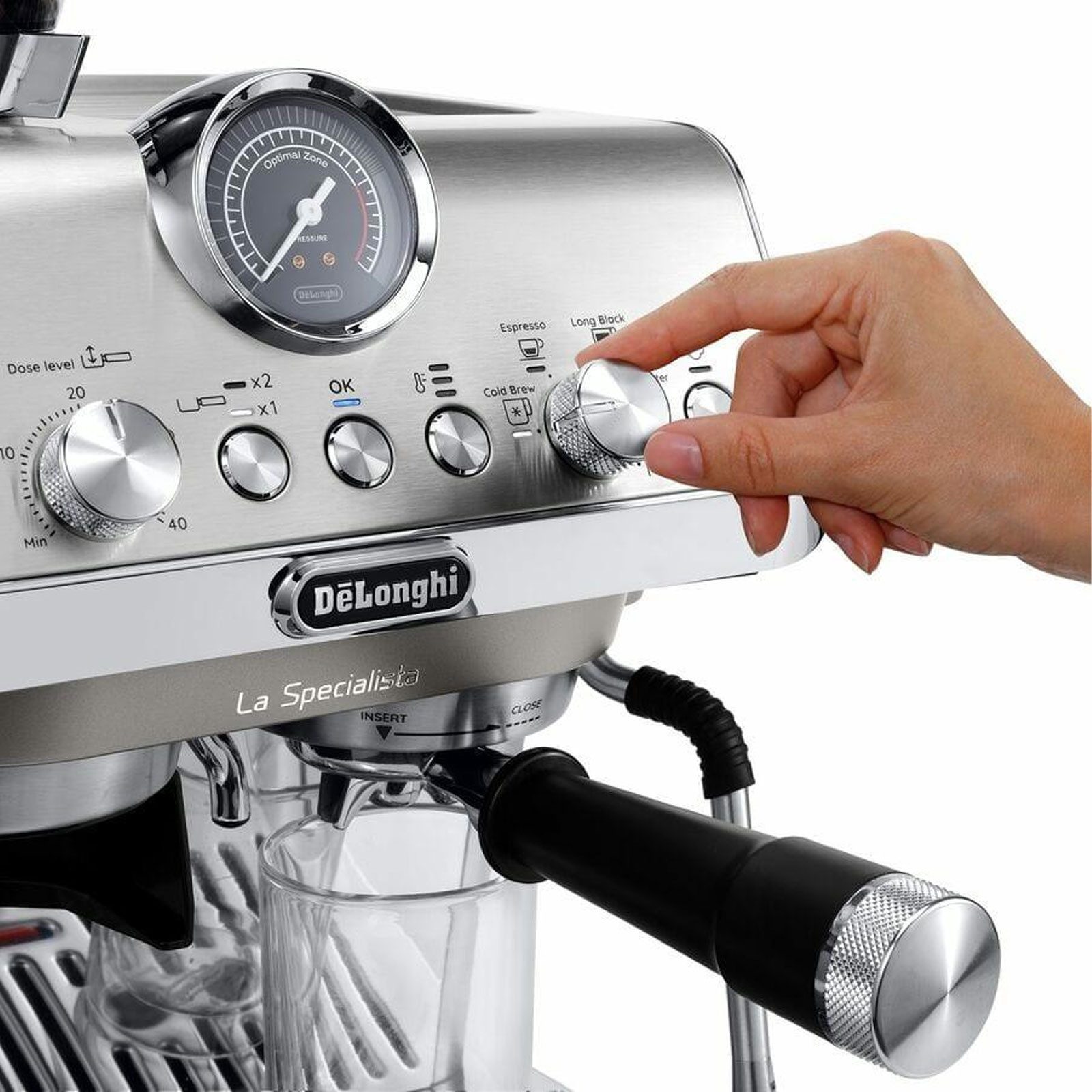 De'Longhi Siebträgermaschine EC9255.M, My LatteArt System, Cold Extraction Technologie