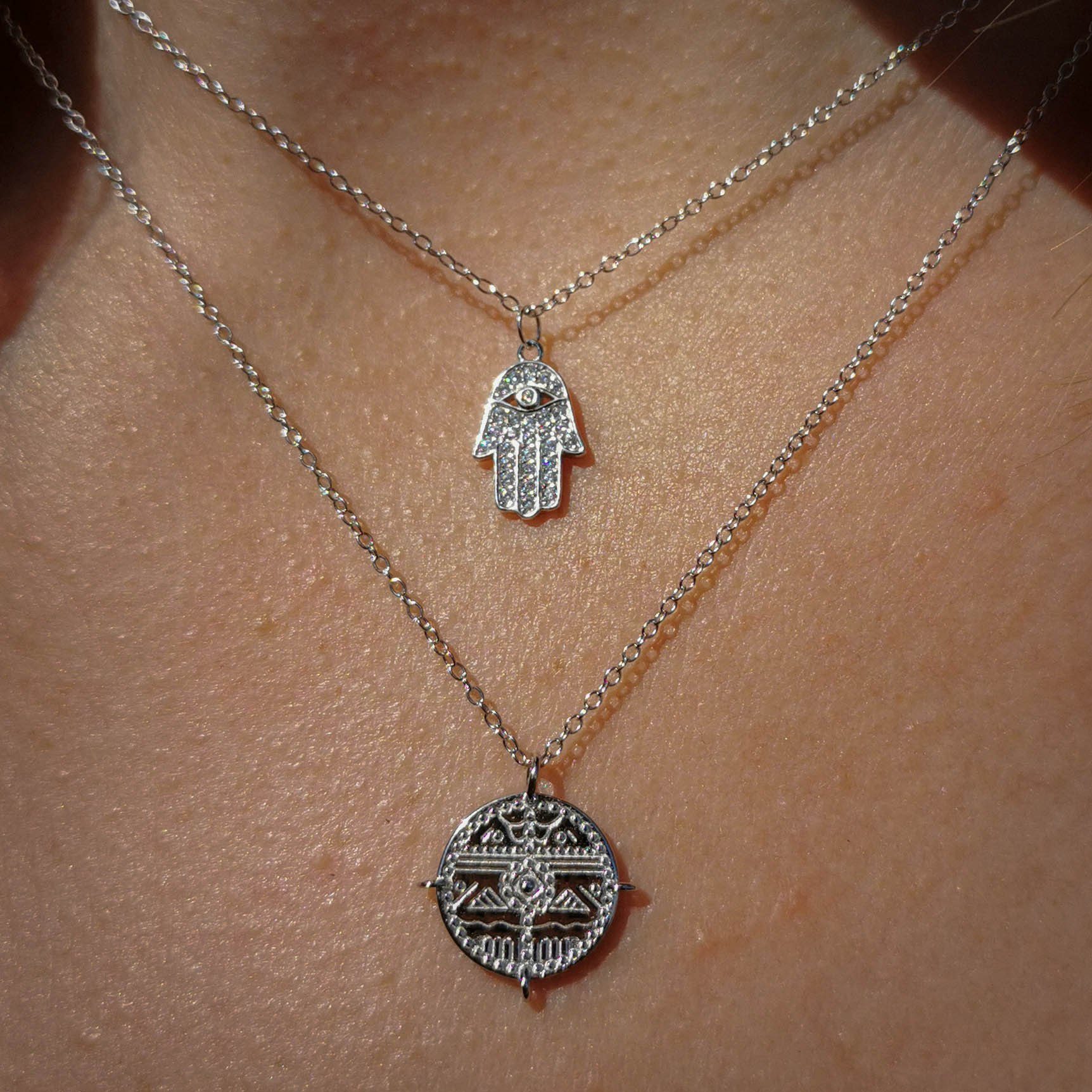 mit Kairo, Brandlinger Amulett vergoldet Anhänger Silber Kette Halskette 925