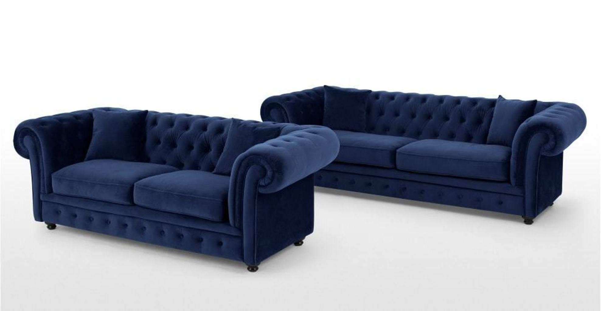 JVmoebel Chesterfield-Sofa, Designer Luxus Edle Chesterfield Couch Sofa Sofas Couchen Garnitur