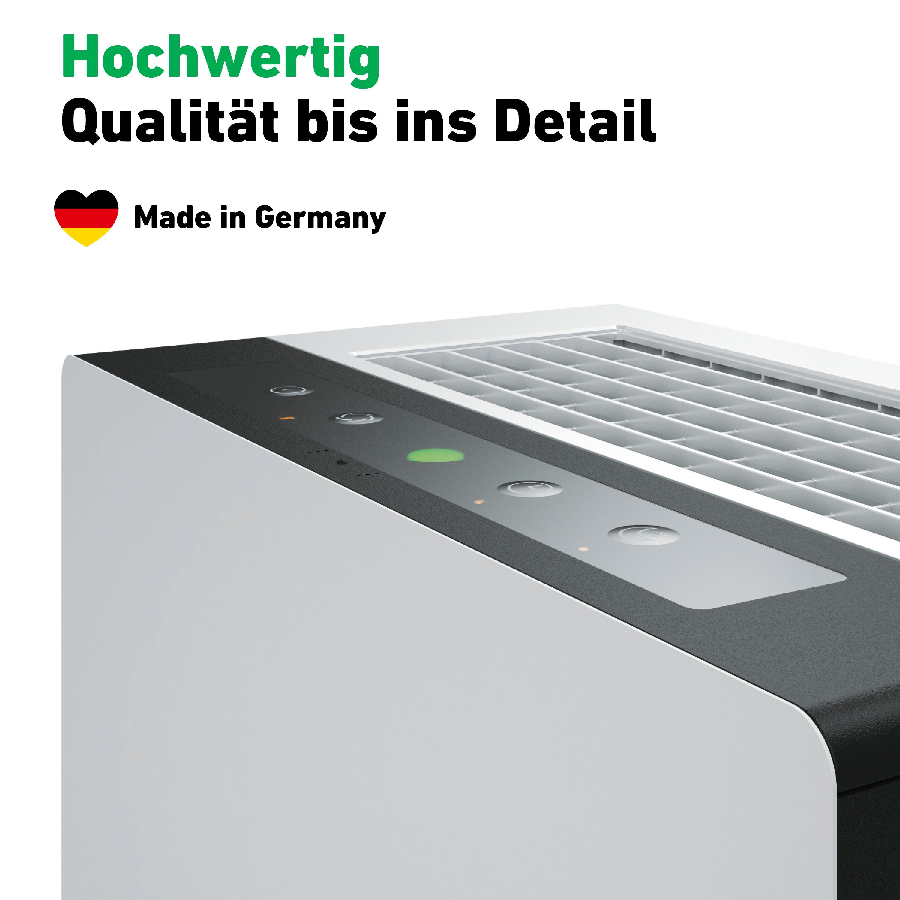 IDEAL Luftreiniger AP80 PRO, für 90 m² Räume, Made in Germany, HEPA-/Aktivkohlefilter, 99,99% Filterleistung