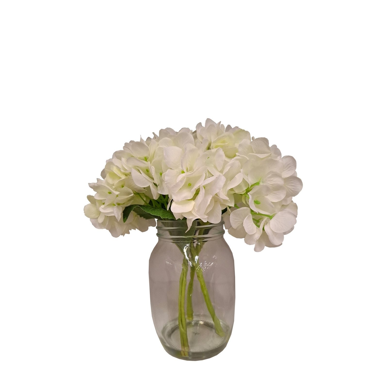 Kunstblume Hortensie Weiß in Vase Kunstblume günstig online kaufen