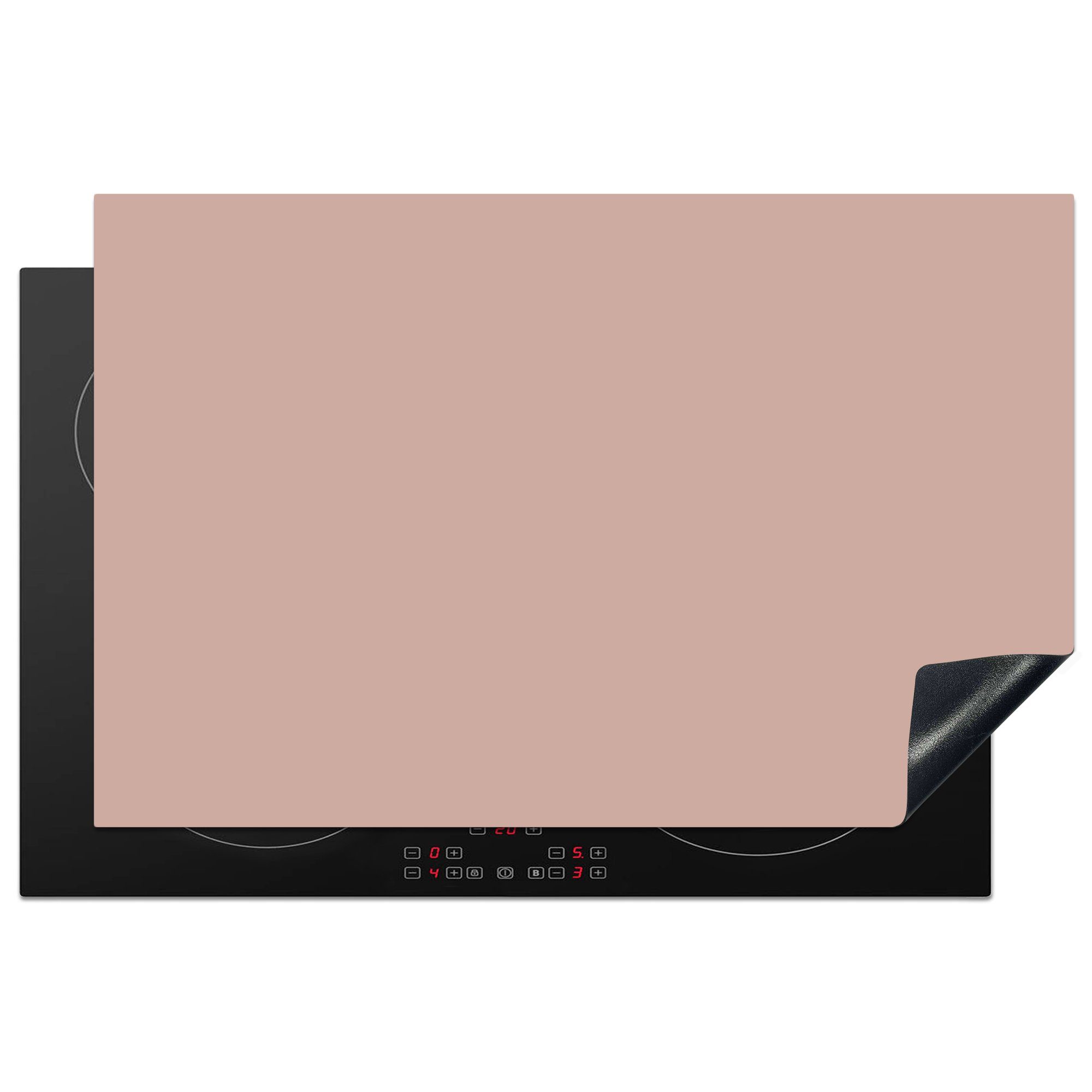 MuchoWow Herdblende-/Abdeckplatte Rosa - Palette - Einfarbig - Einfarbig rosa, Vinyl, (1 tlg), 81x52 cm, Induktionskochfeld Schutz für die küche, Ceranfeldabdeckung