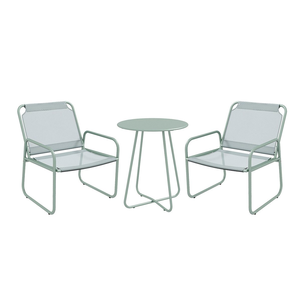 XDeer Gartenlounge-Set 3tlg Gartenlounge-Set mit 1 Tisch und 2 Stühlen Bistro-Set, Gartenmöbel Set Balkonmöbel-Set Grün