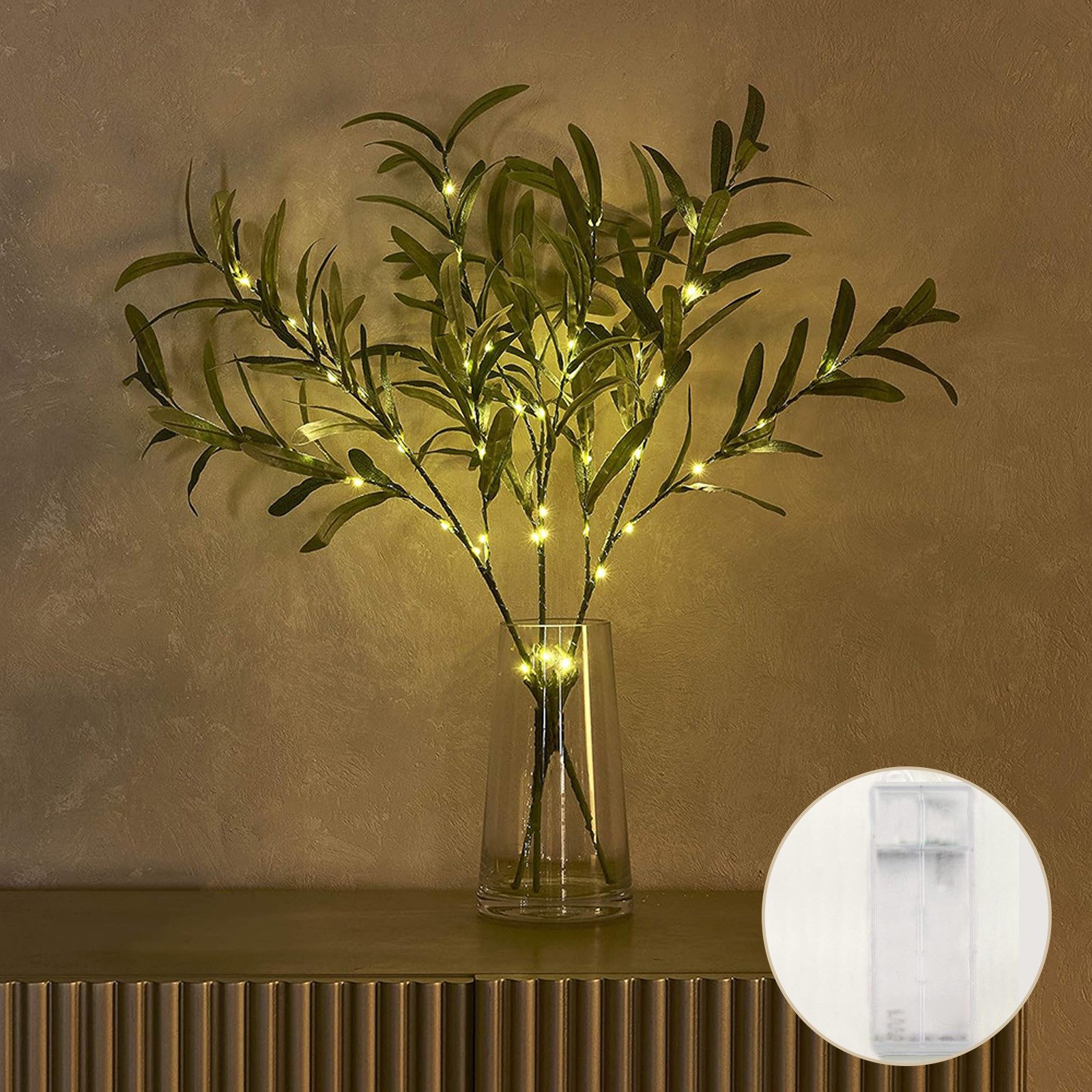 Jibenhome Leuchtzweig LED-Dekolicht Batteriebetrieben LED-Leuchtzweig Beleu günstig online kaufen