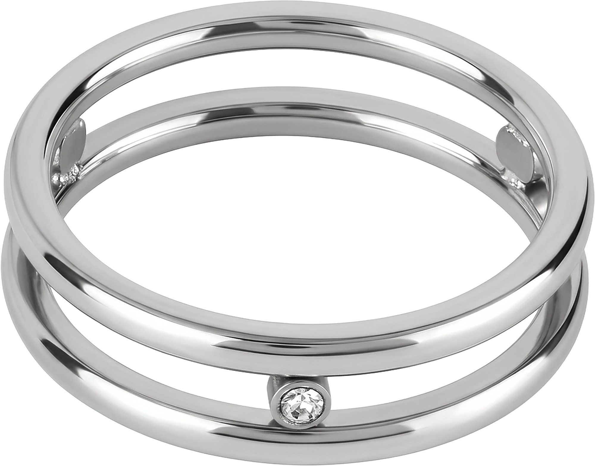 Jacques Lemans Fingerring, mit Zirkonia (synth)