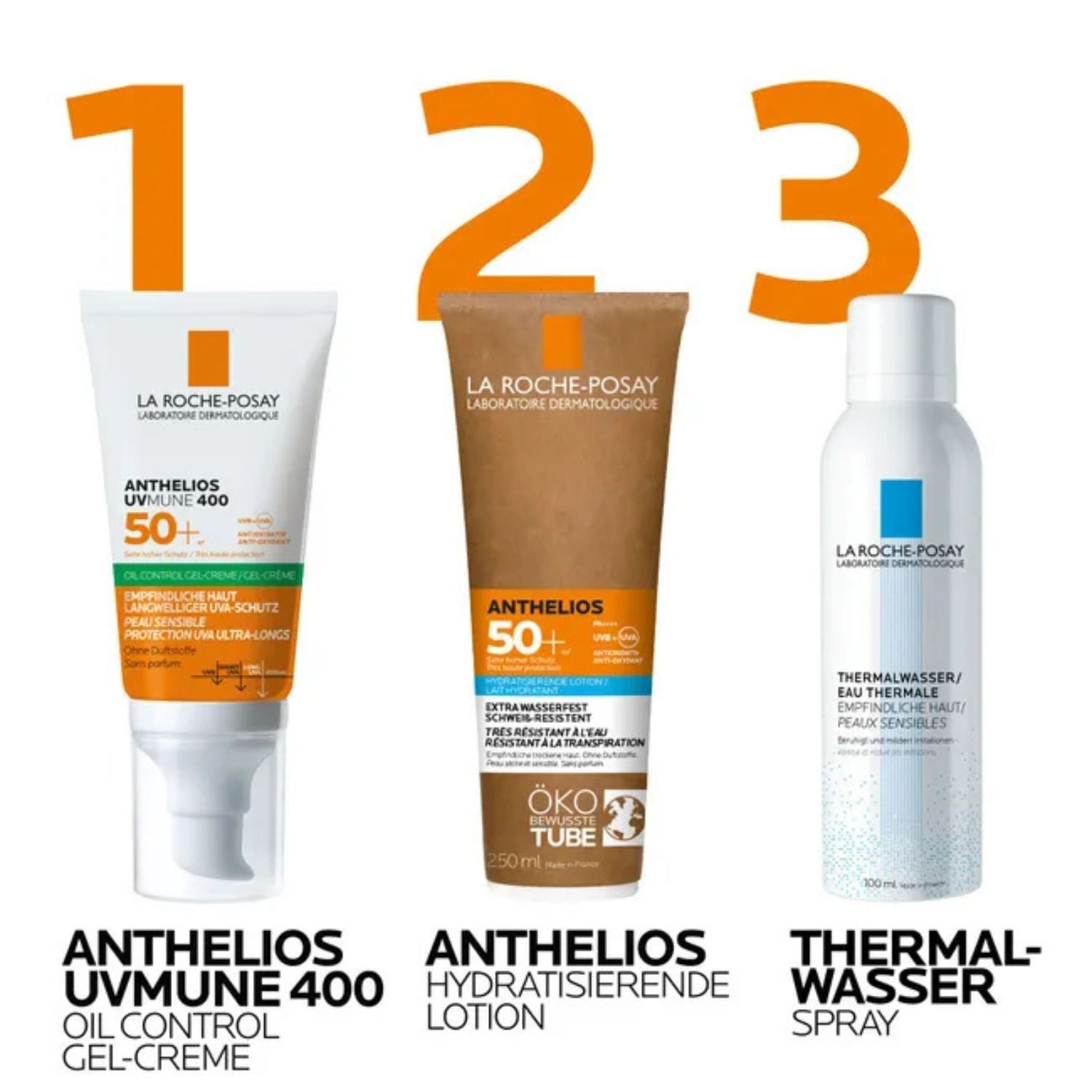 La Roche-Posay Sonnenschutzcreme Anthelios UVMune 400 Oil Control Gel-Creme – Sehr hoher Sonnenschutz, LSF 50+ für empfindliche, ölige Haut –, Mattierender Effekt mit Airlicium-Technologie – 50 ml
