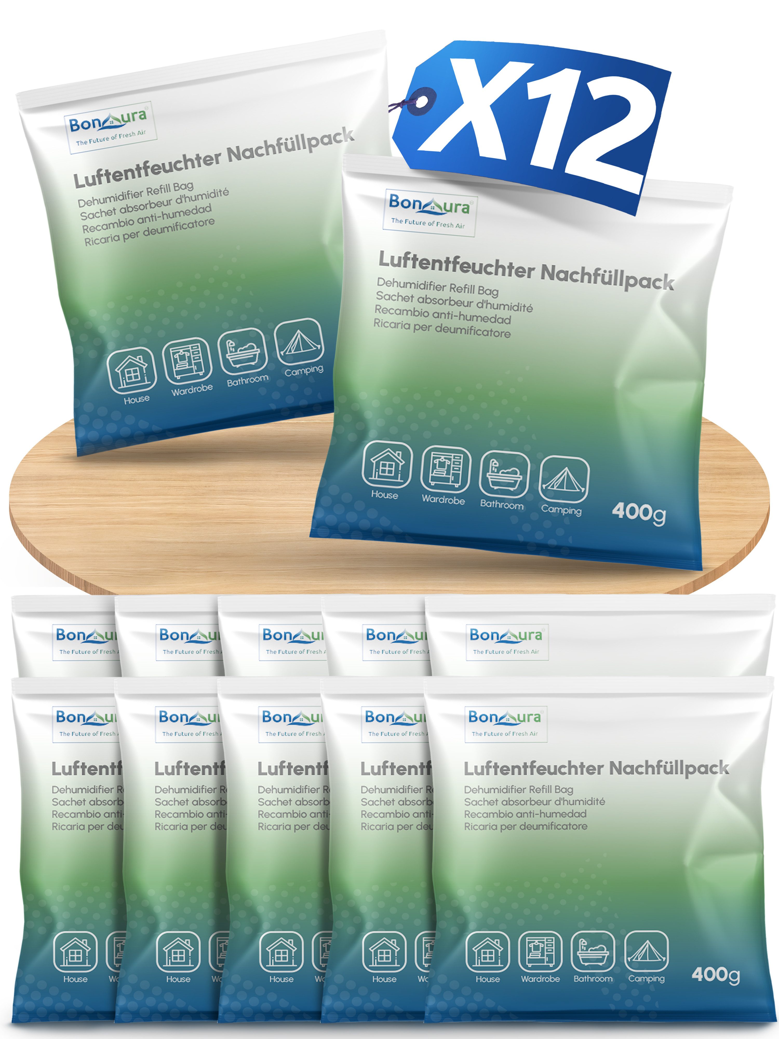 BonAura Luftentfeuchter-Nachfüllpack gegen Schimmel und Gerüche, für AirOne günstig online kaufen