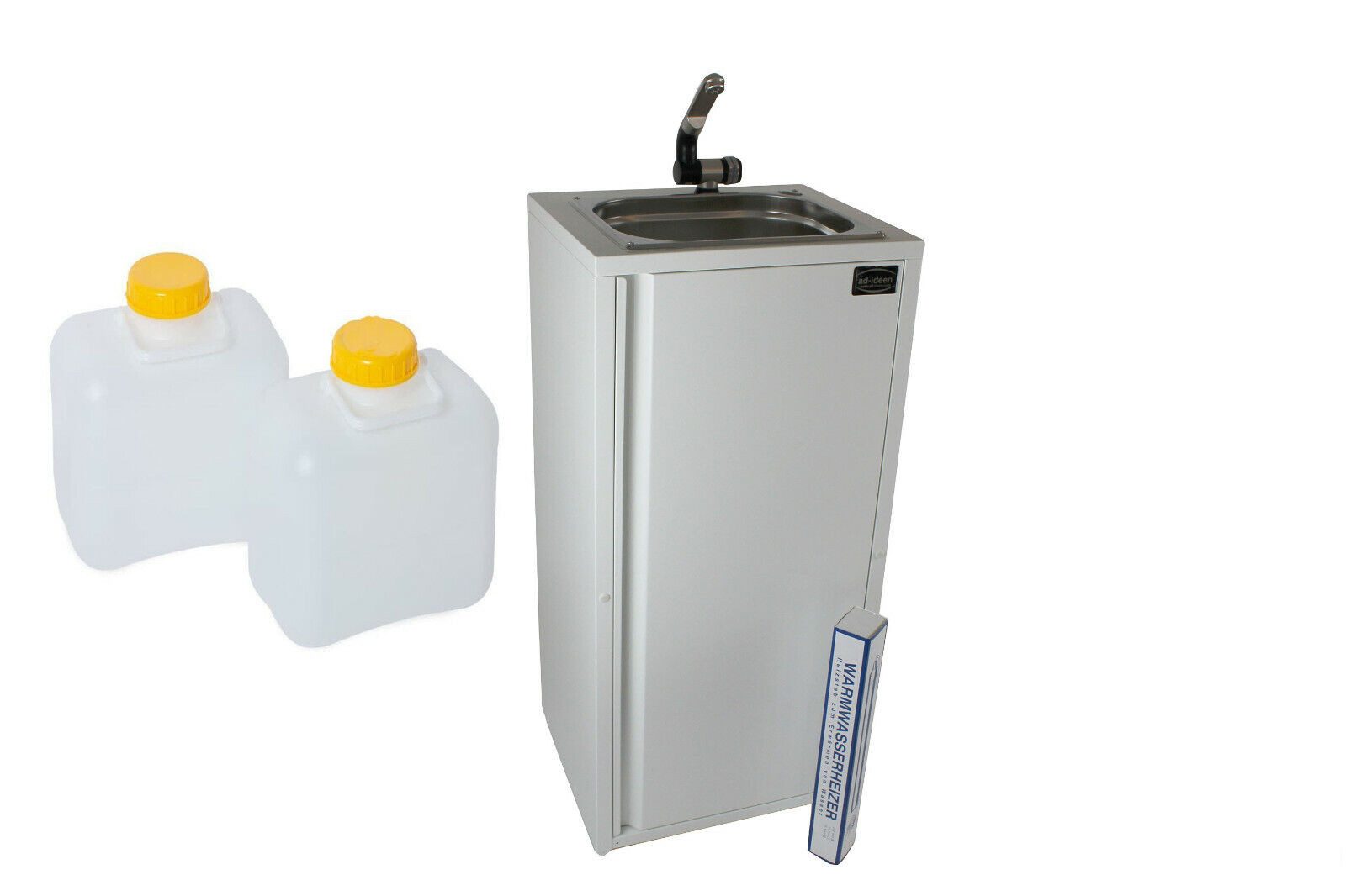 ad-ideen Waschbecken Mobiles Handwaschbecken Warmwasser Verkaufsstand+Tanks Wochenm.