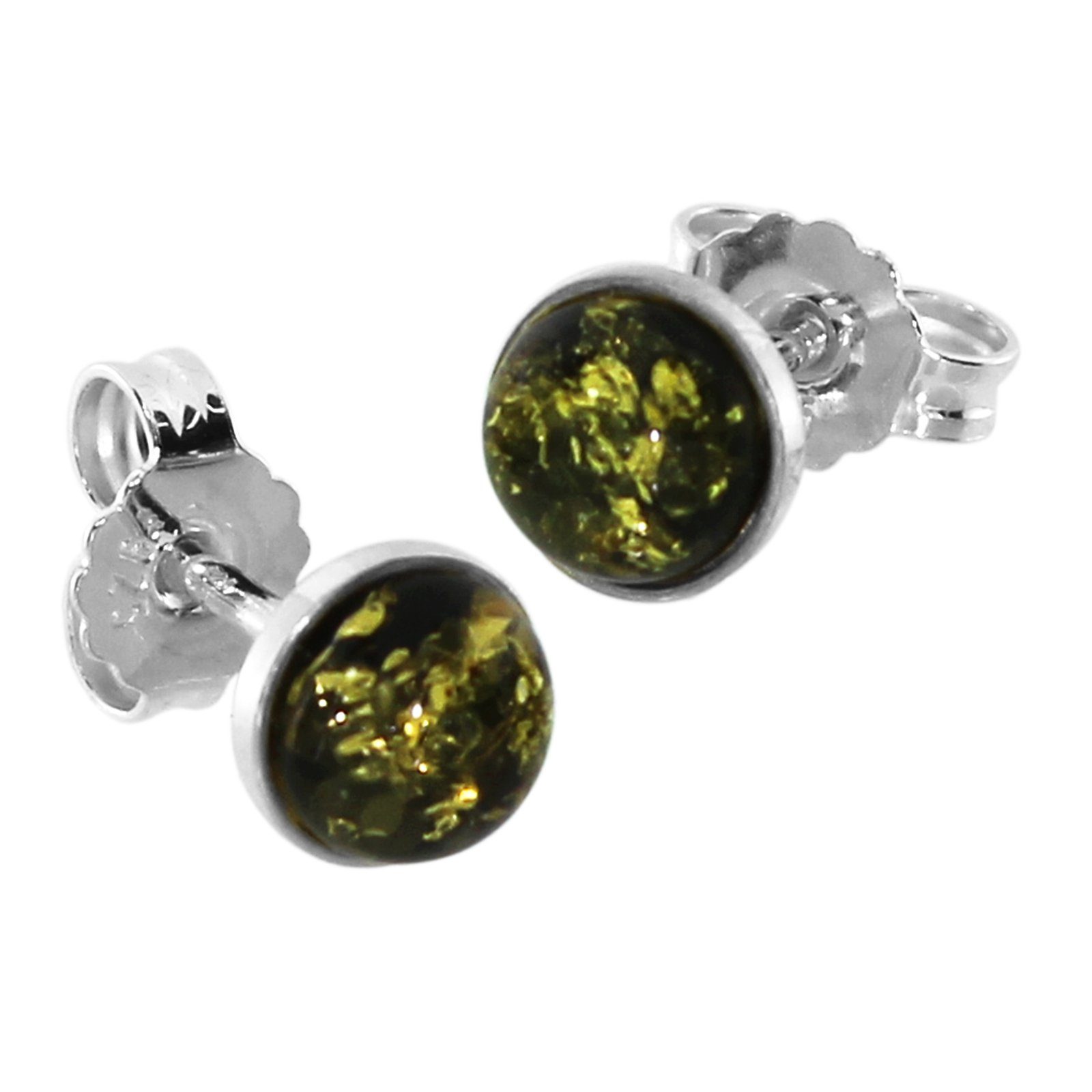 OSTSEE-SCHMUCK Paar Ohrstecker - Classic 6 mm - Silber 925/000 - Bernstein günstig online kaufen