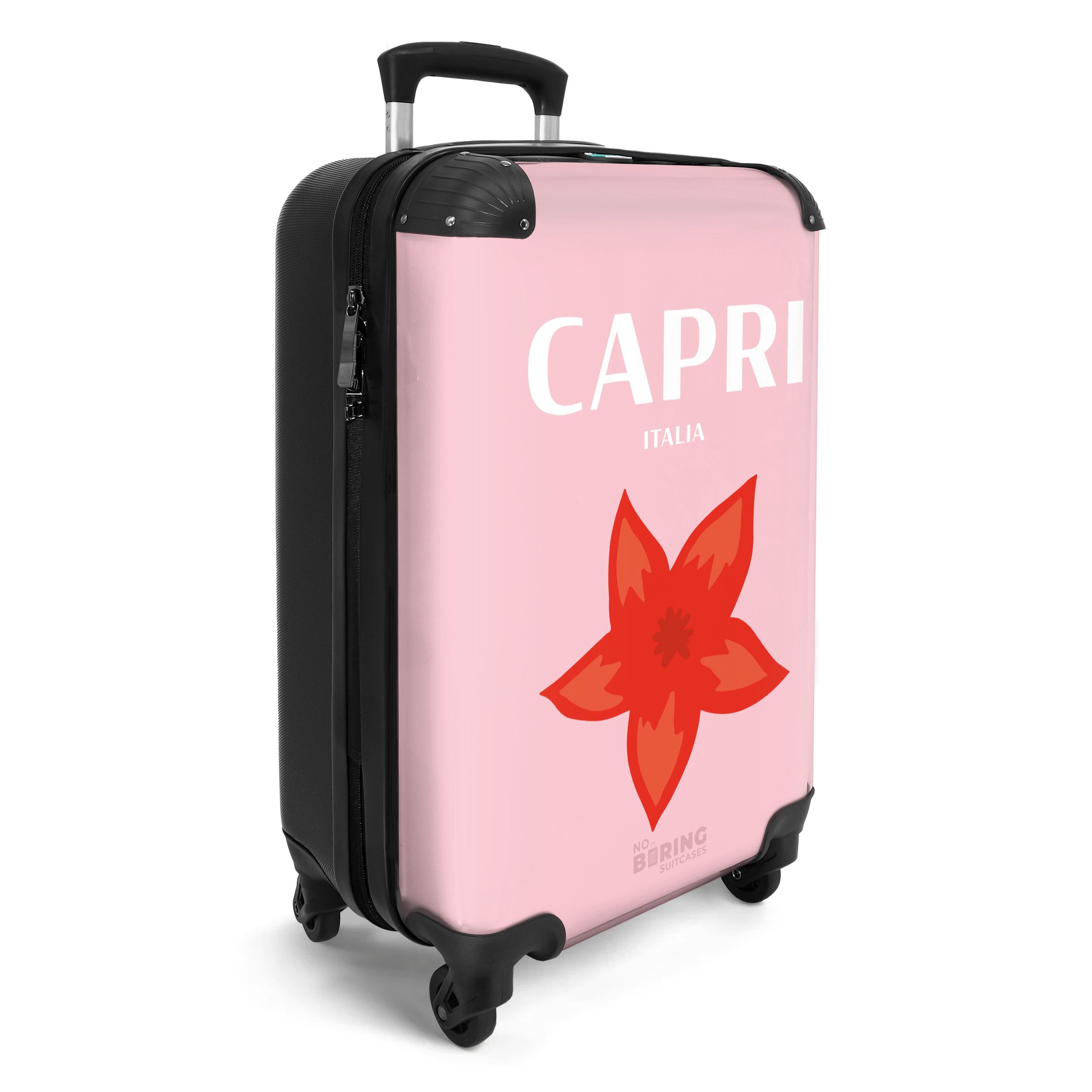 NoBoringSuitcases.com© Hartschalen-Trolley Rosa mit Capri Italien günstig online kaufen