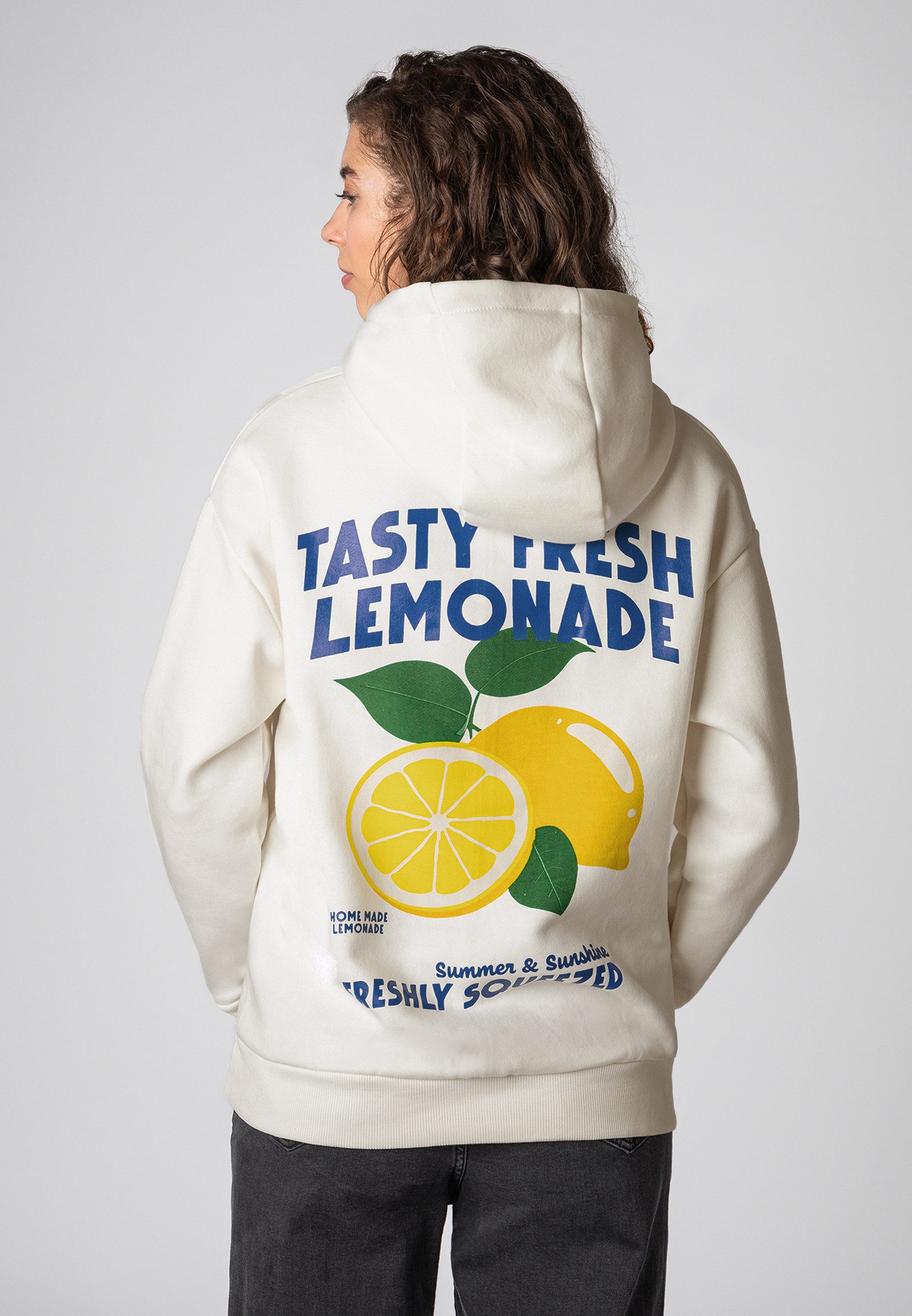 SUBLEVEL Kapuzenpullover Damen Hoodie mit Früchte-Print günstig online kaufen