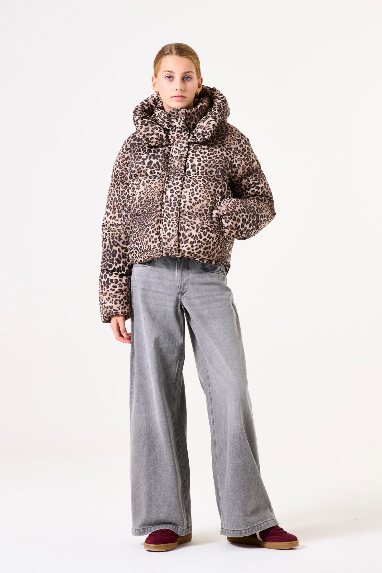 Garcia Steppjacke kurze Form, Leo-Print