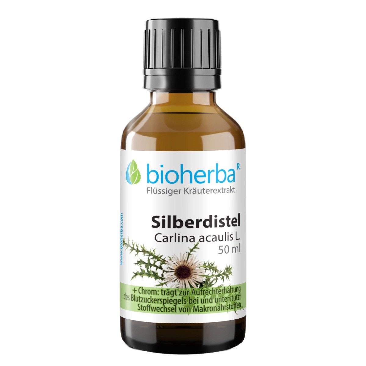 BIOHERBA R Silberdistel Carlina acaulis L. Tropfen Tinktur 50 ml Nahrungsergänzungsmittel