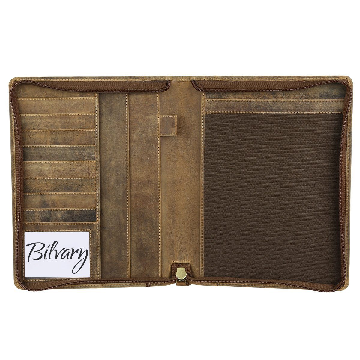 Greenburry Vintage A5 Leder Reißverschluss Schreib Produktbild-Vorschau 7
