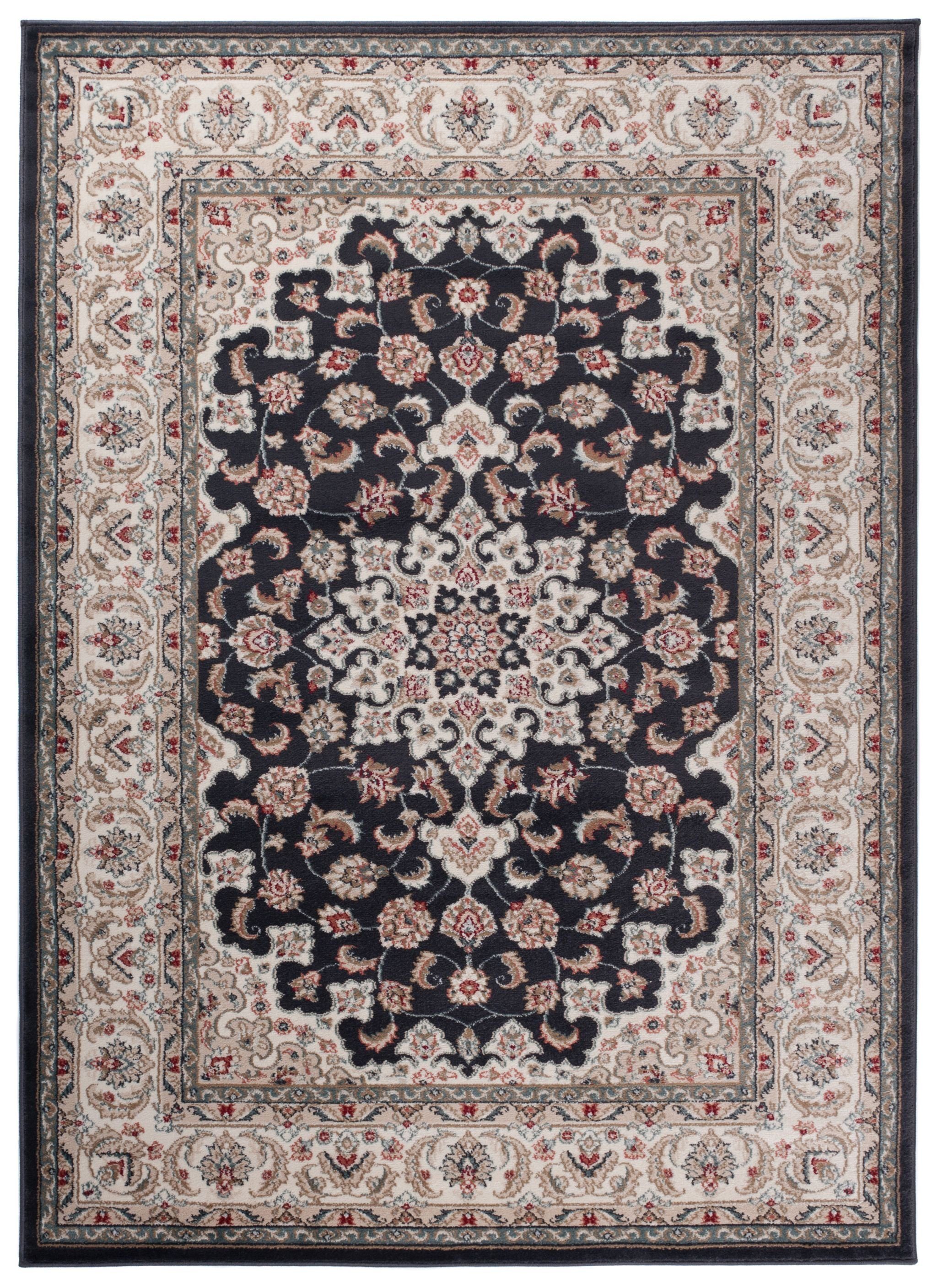 Mazovia Orientteppich Oriente Teppich - Traditioneller Teppich Orient Schwarz Beige, 60 x 100 cm, Geeignet für Fußbodenheizung, Pflegeleicht, Wohnzimmerteppich