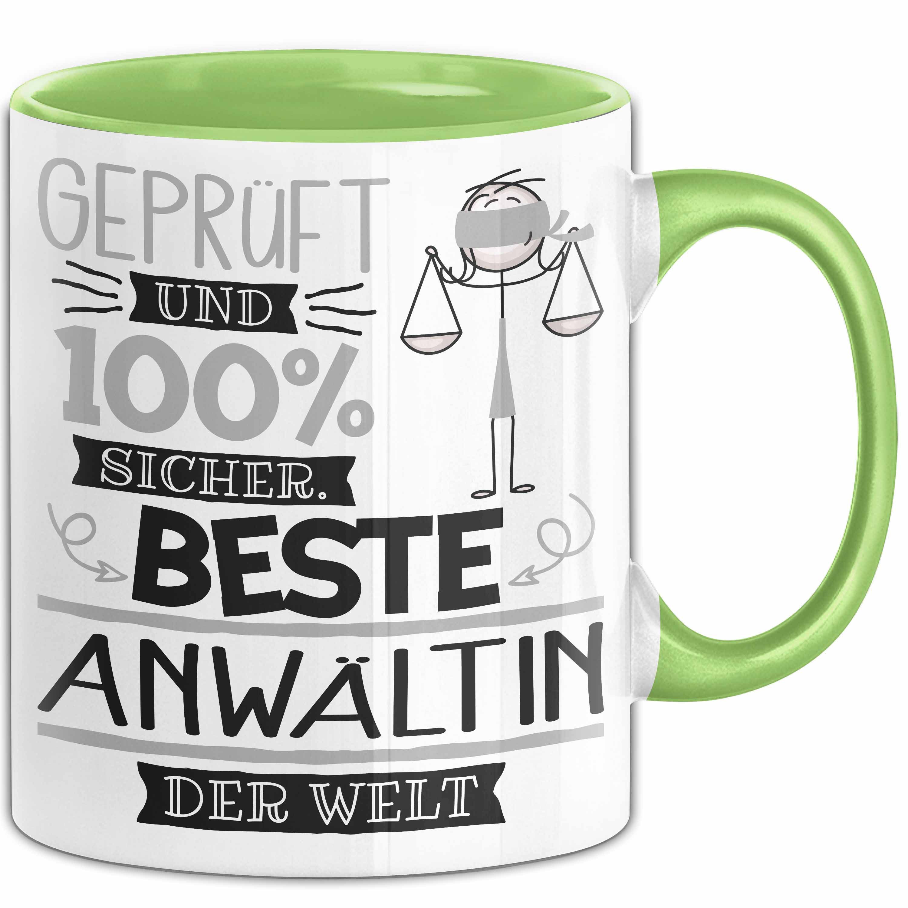 Trendation Tasse Beste Anwältin Der Welt Tasse Geschenk für Eine Anwältin Geprüft Und
