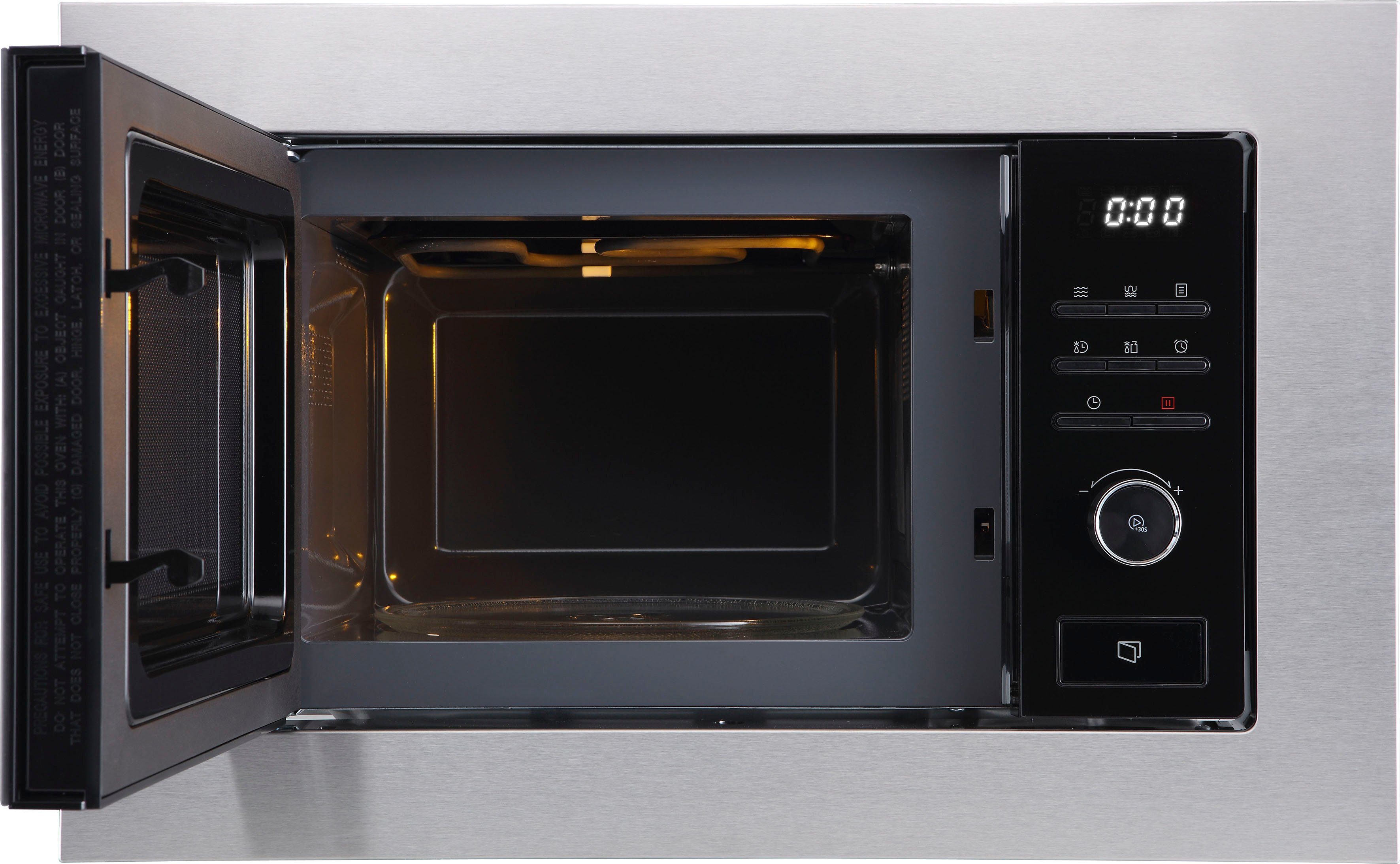 Hanseatic Einbau-Mikrowelle AG820B3AT-P0CE40, Grill, Mikrowelle, 20 l