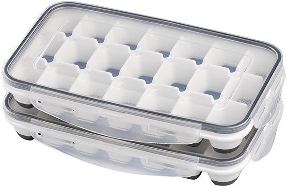 APS Eiswürfelform, (Set 2-tlg), inkl. transparentem Deckel, für bis zu 21 Eiswürfel