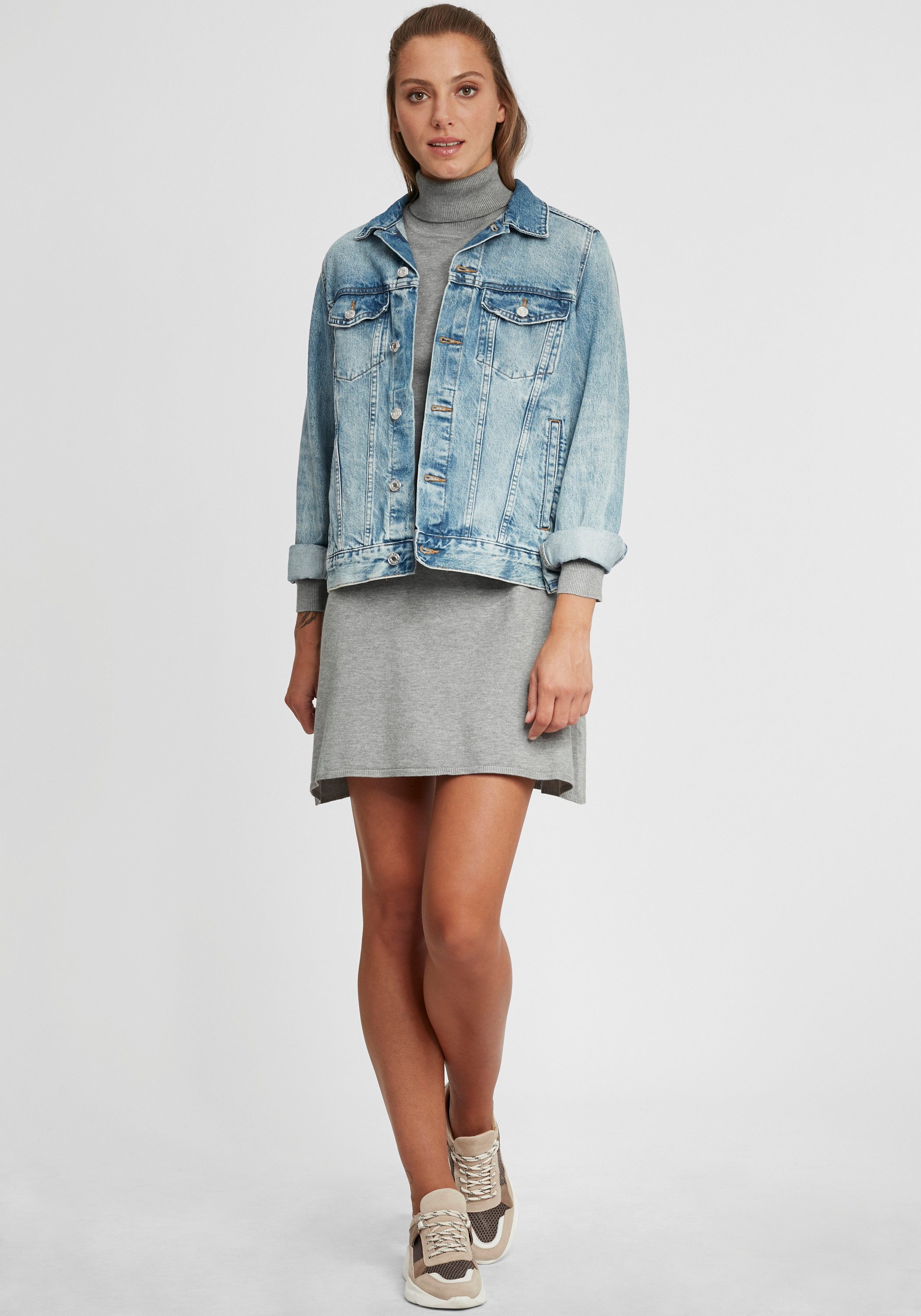 OXMO Strickkleid OXWinala Strickkleid mit Rollkragen günstig online kaufen