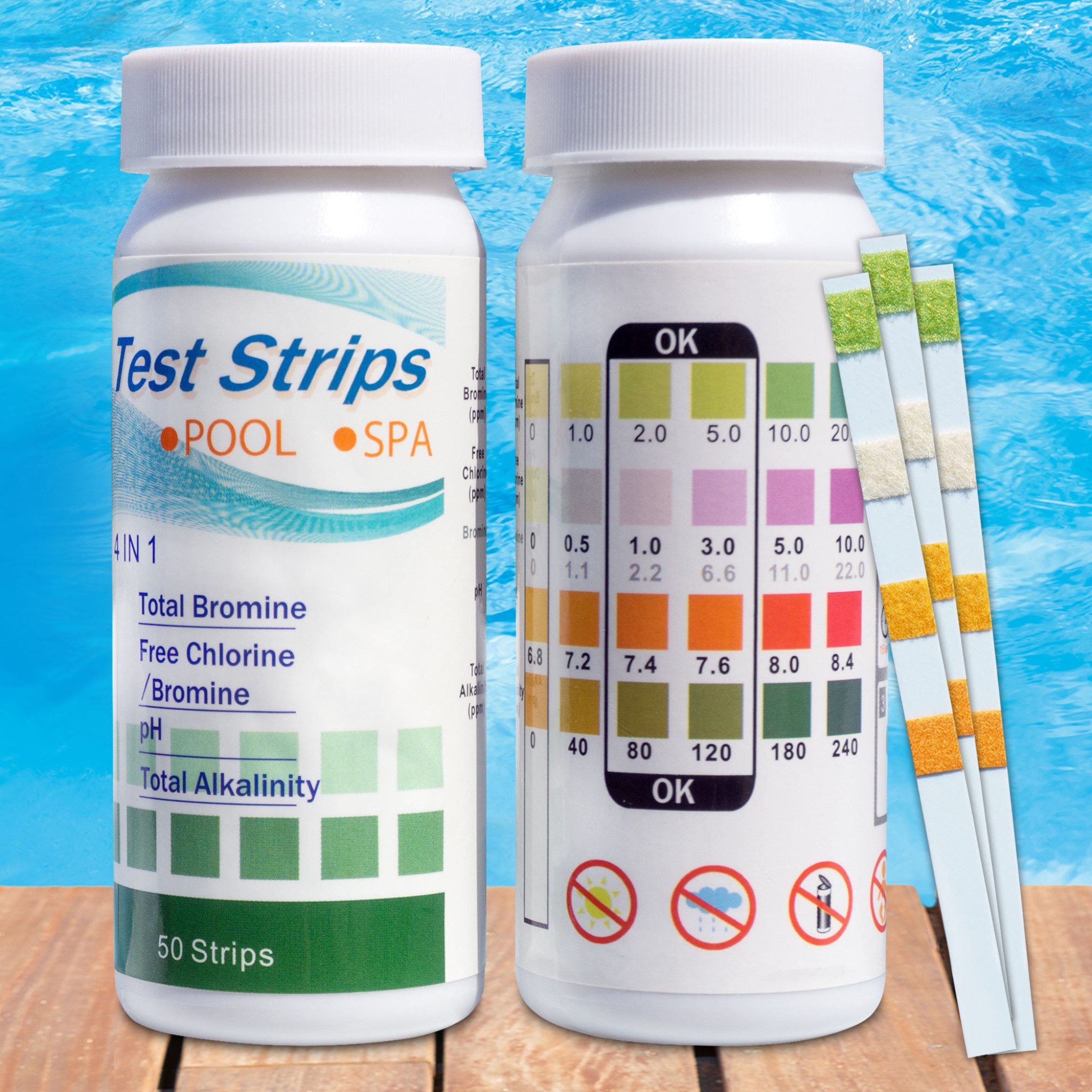 Hecht Pool-Wassertest pH-Wert Wassertester Chlor, Brom und Gesamtalkalität, günstig online kaufen