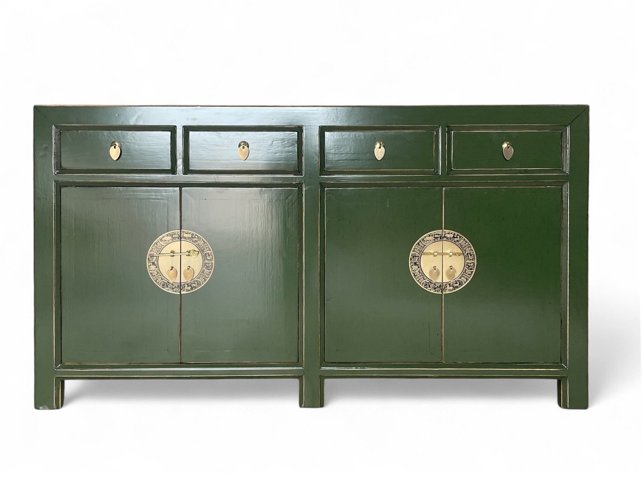 OPIUM OUTLET Sideboard Vintage Kommode Buffet fernöstlich (Asia Möbel komplett montiert, chinesisch asiatisch orientalisch), Schrank Hochzeitsschrank Anrichte