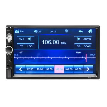 Hikity Doppel Din Autoradio Bluetooth 7 Zoll Bildschirm Touchscreen Autoradio (Link spiegeln: Android/IOS, Steuerung über das Lenkrad)