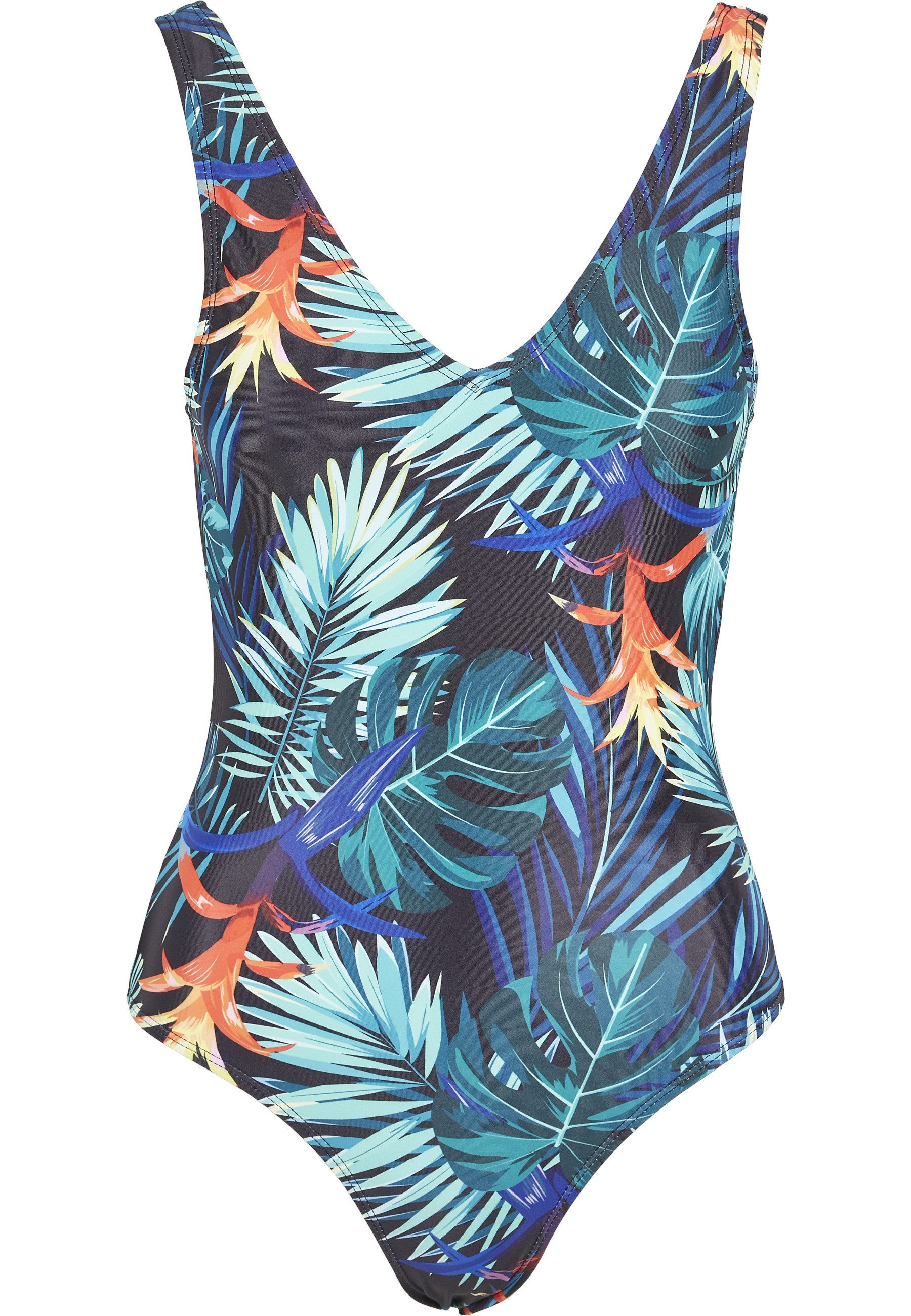 URBAN CLASSICS Monokini Urban Classics Damen Ladies High Leg Pattern Swimsuit