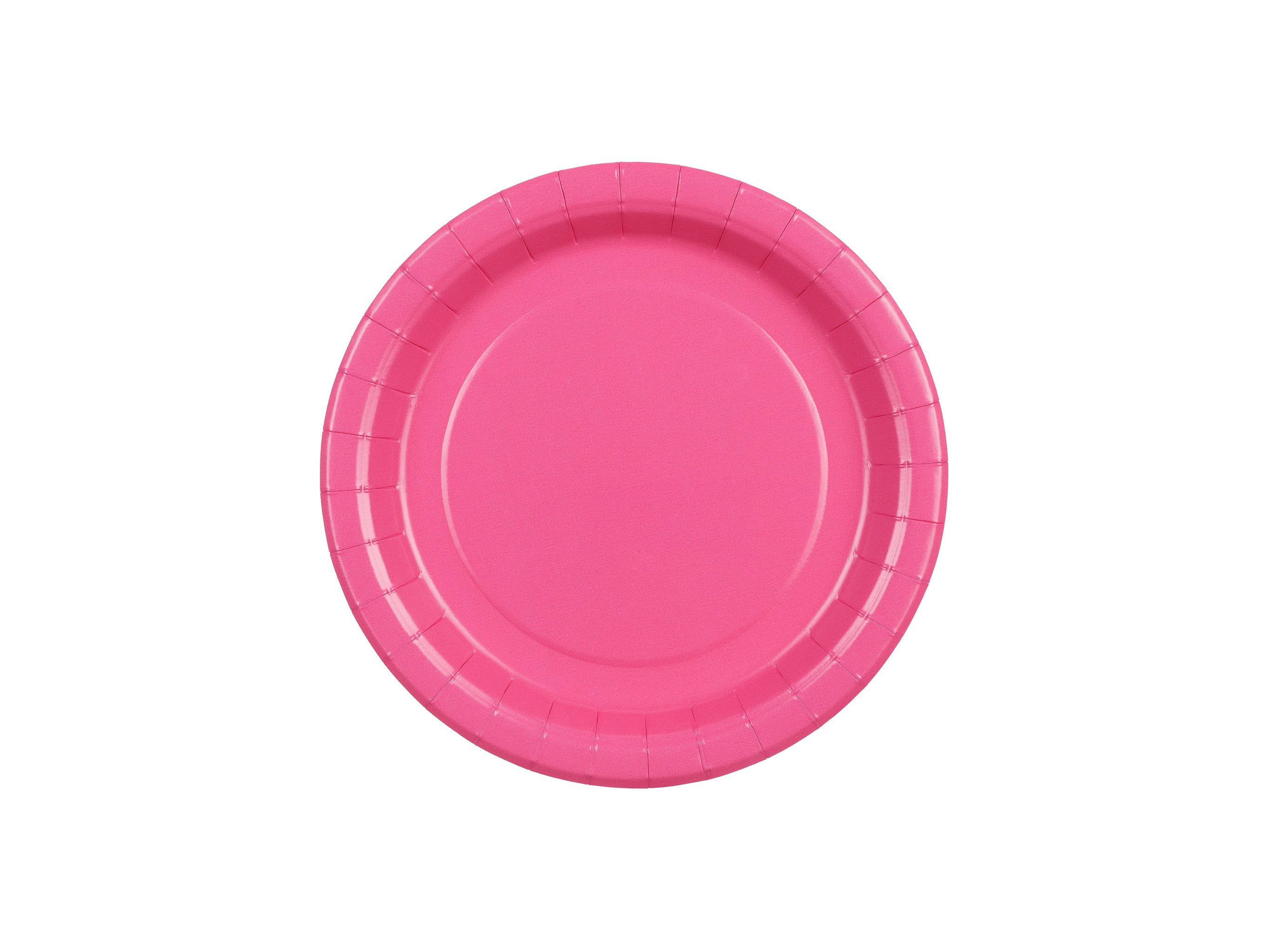 partydeco Teller, Pappteller 18cm 6er Set Pink