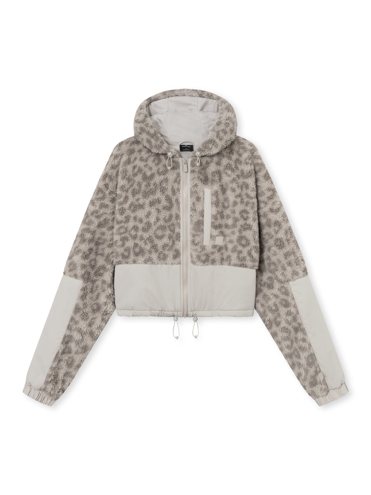 Johnny Urban Fleecejacke Carey kurze Teddyjacke (1-St) Warme Fleecejacke, Cropped, Gemütlicher Materialmix mit Sherpa Fleece