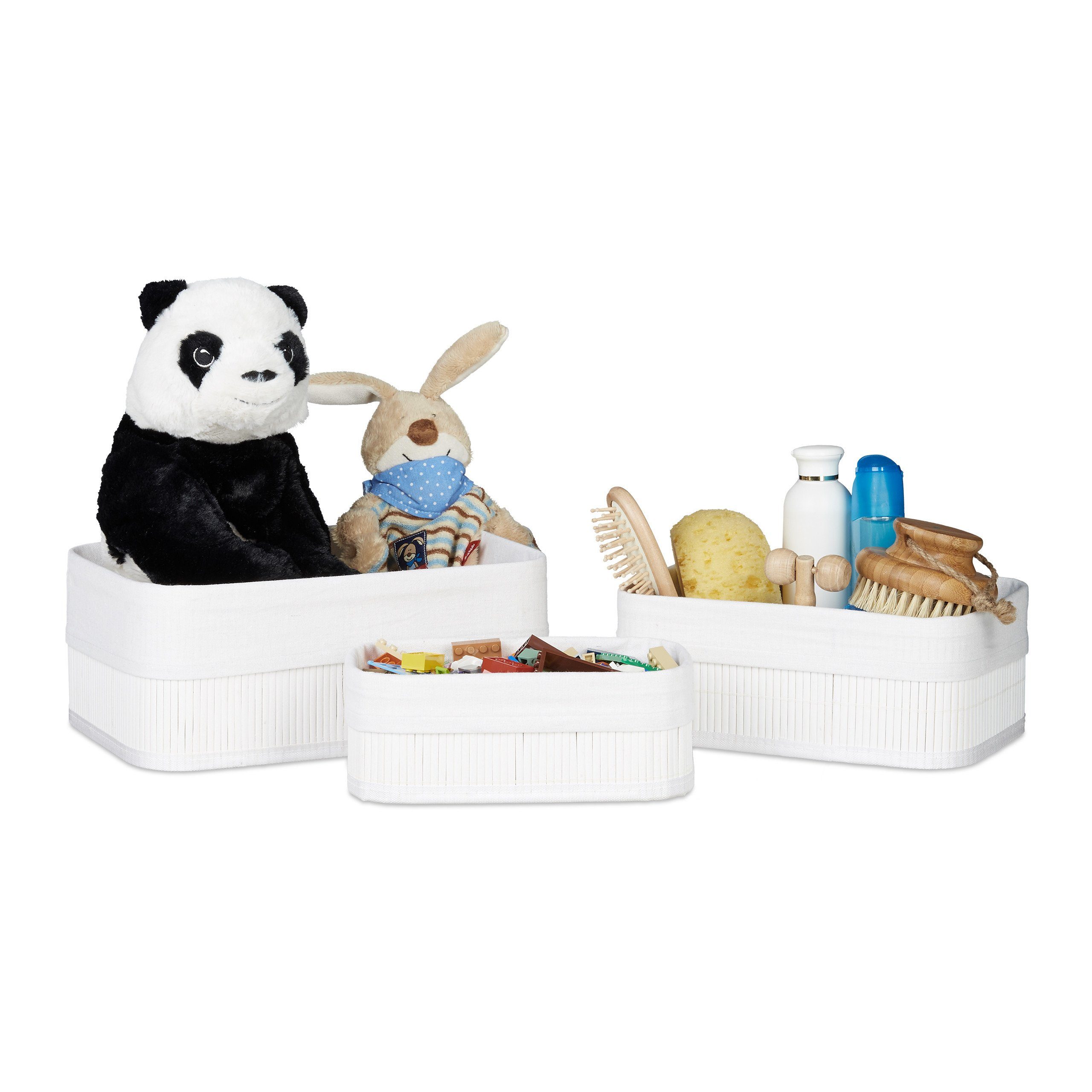 relaxdays Aufbewahrungskorb Bad 3 teiliges Set, günstig online kaufen