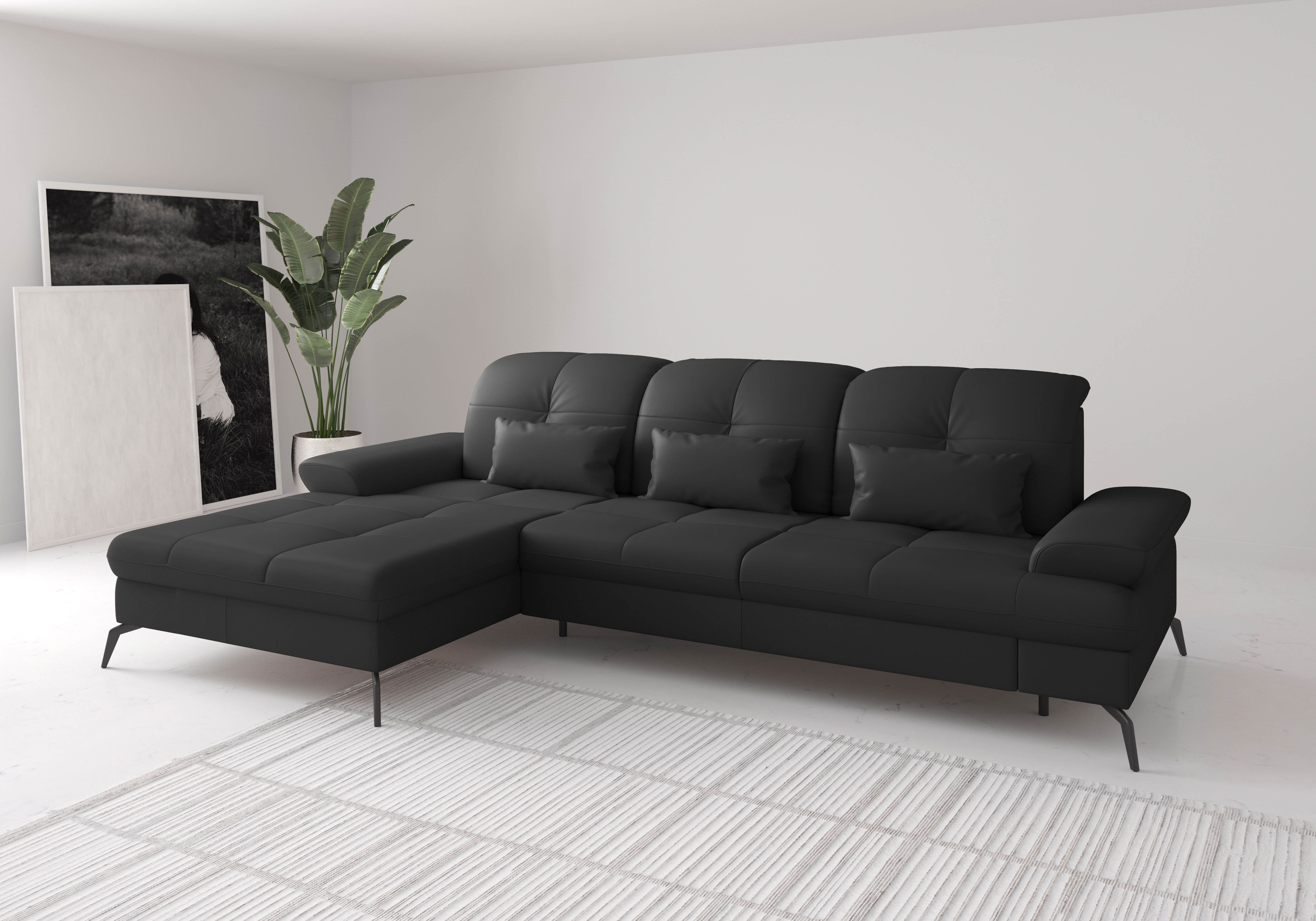 sit&more Ecksofa Amica, L-Form, inkl. Sitztiefenverstellung & Armteilverstellung, wahlweise mit Schlaffunktion, Bettkasten und Kopfteilverstellung