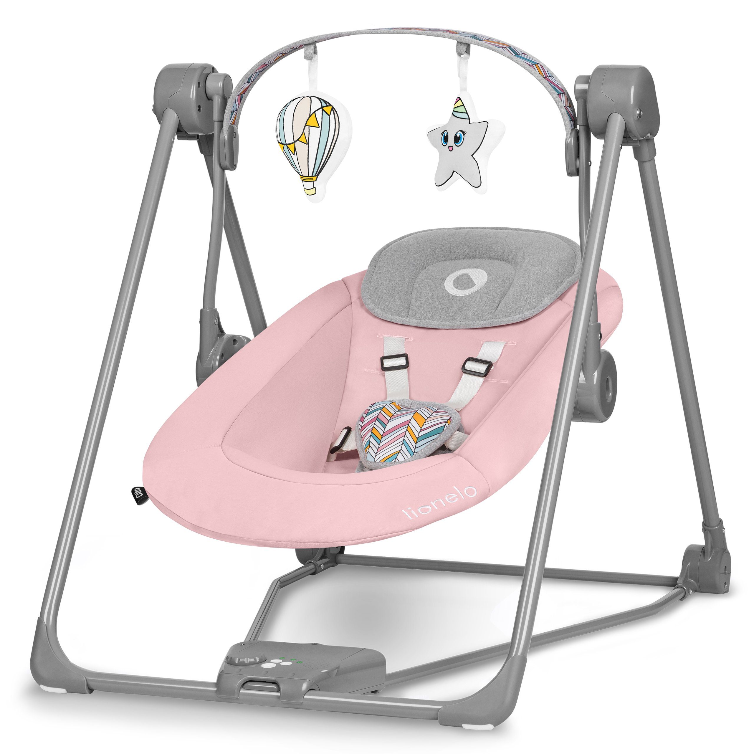 lionelo Babyschaukel und bis Wippfunktion, Pink 0+ Sicher Karussell, Spielzeug LO-OTTO, stabil, 9 kg