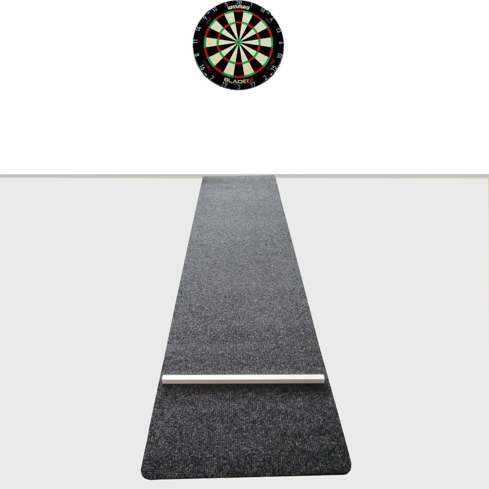 Dartscheibe Dartboard Winmau Blade 6 Triple Core Carbon Dartteppich Oche