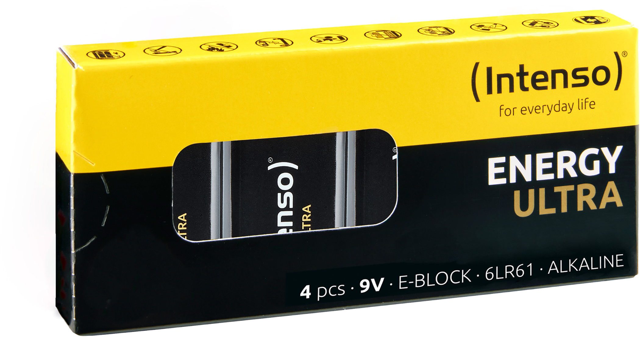 Intenso 4 Intenso Energy Ultra 9V Block Alkaline Batterien im 4er Blister Batterie