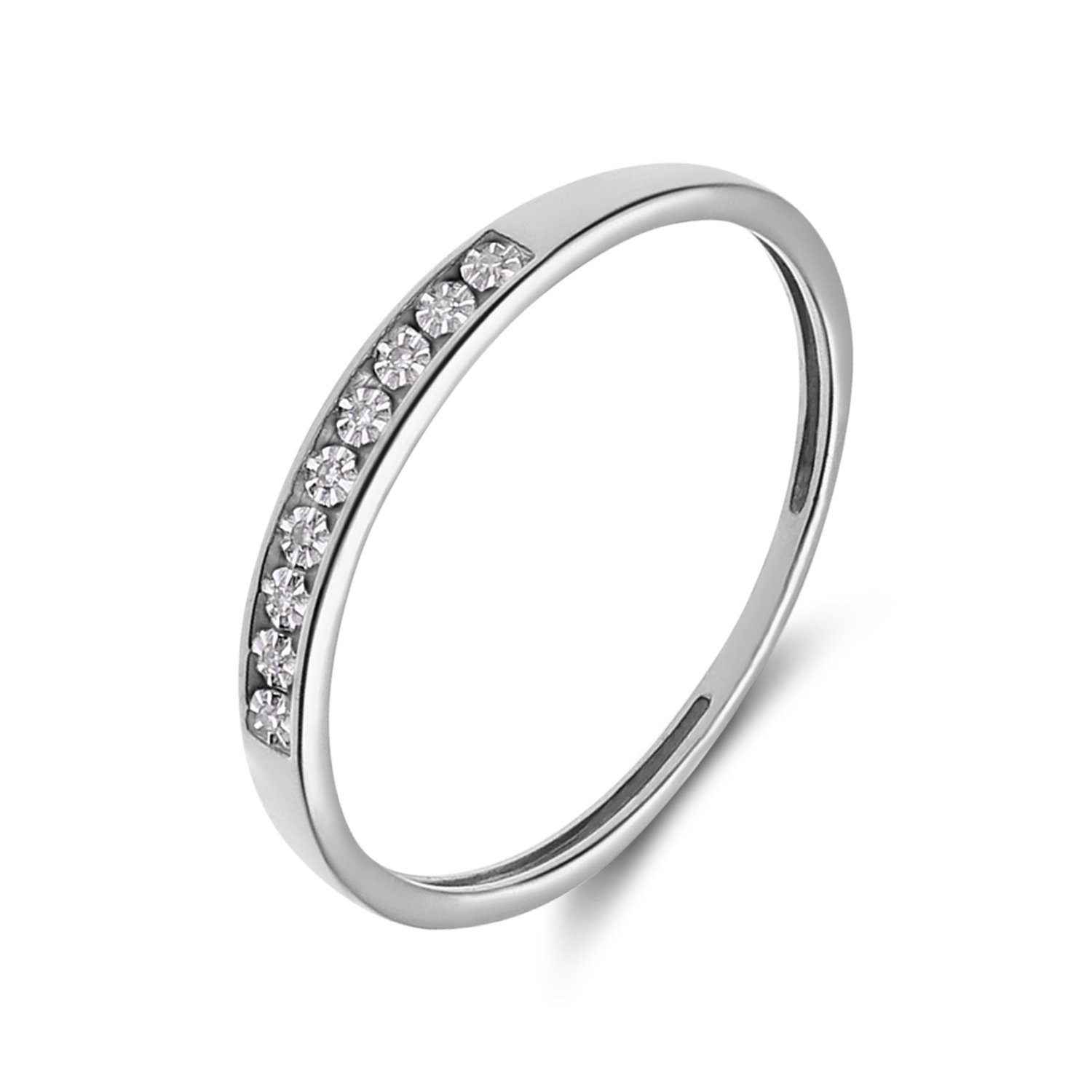 LUCARDI Fingerring Ring - 585 Gold - Silber - Diamant - Damen